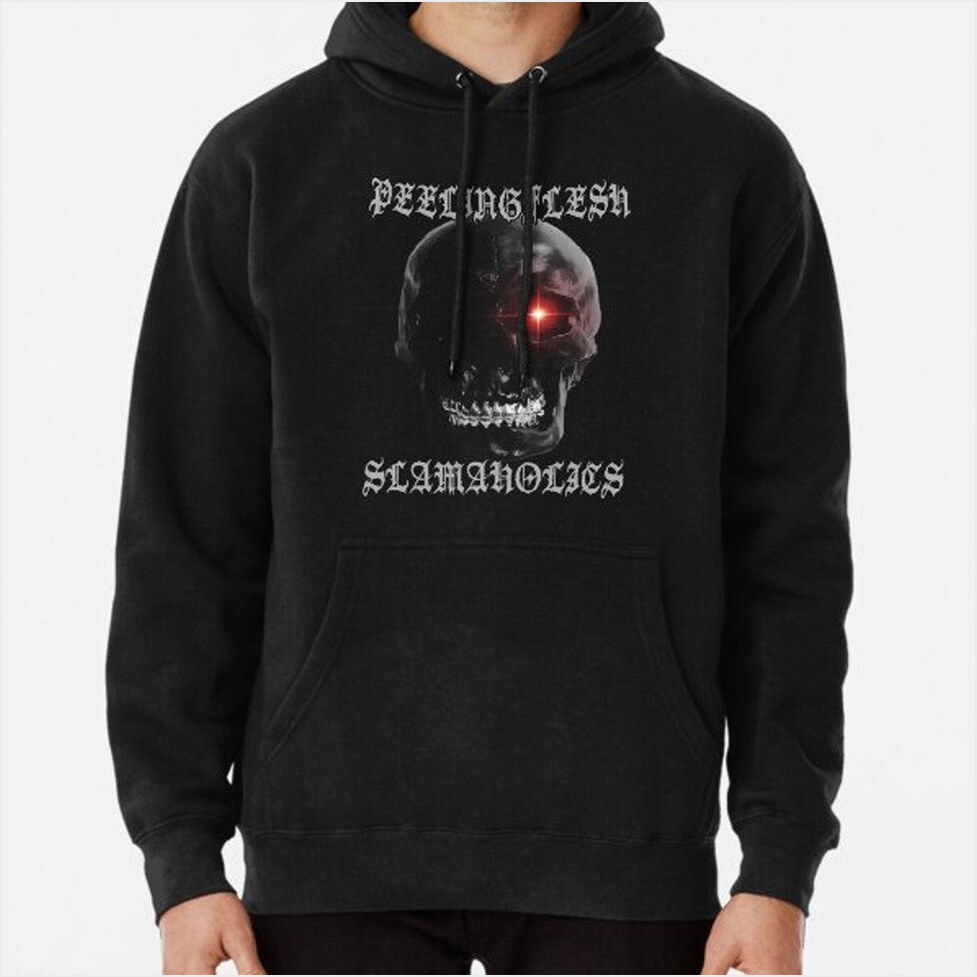 Peeling Flesh Merch Black Peeling Flesh Slamaholics Hoodie Presents For Music Lovers-1