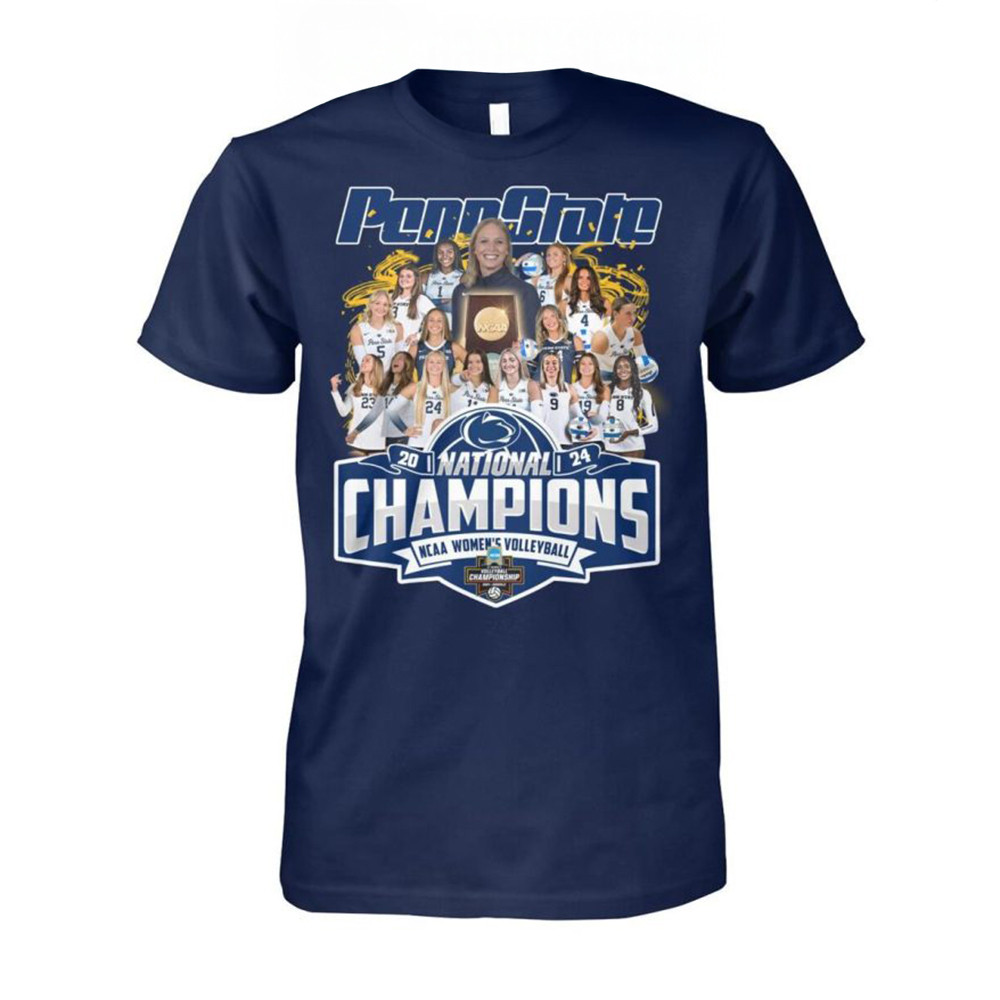 Penn State Lady Lions Women's Volleyball National Champions 2024 T-Shirt Gifts For Fans-1