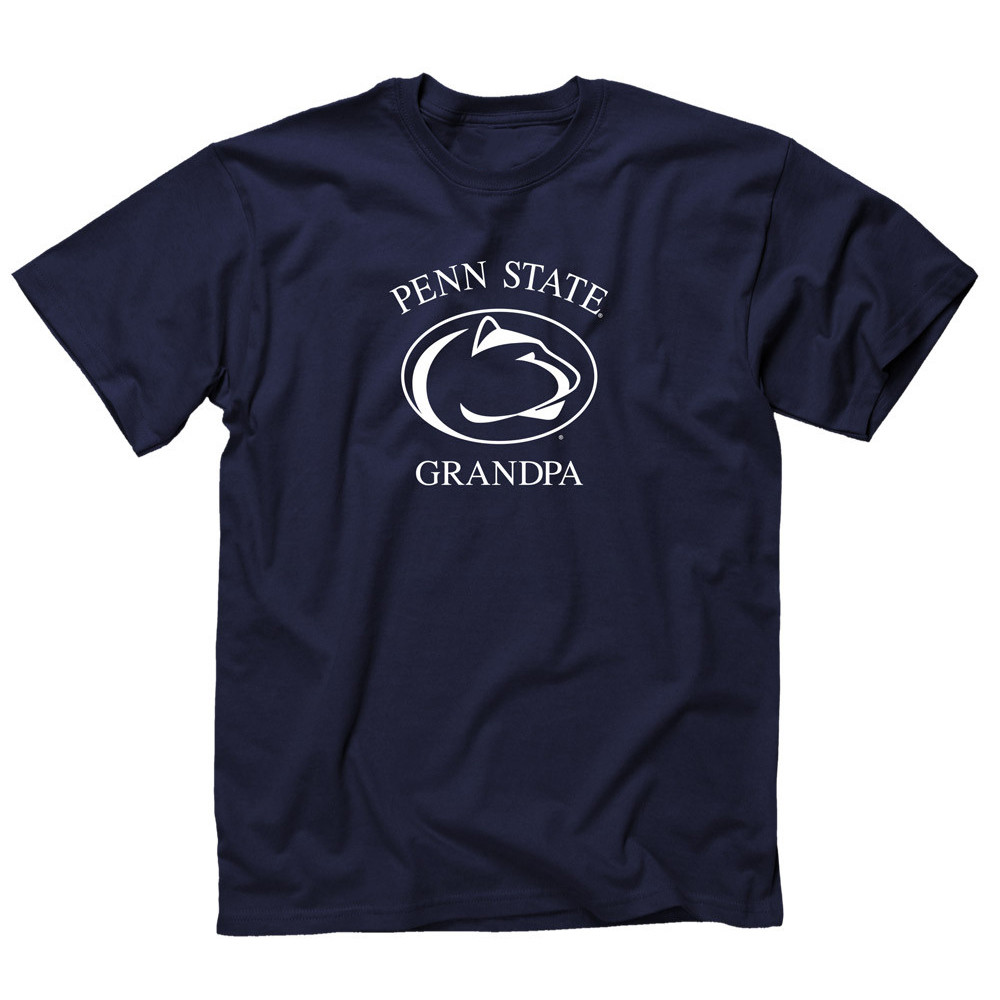 Penn State Nittany Lions Grandpa T-Shirt Navy Gifts For Father's Day-1