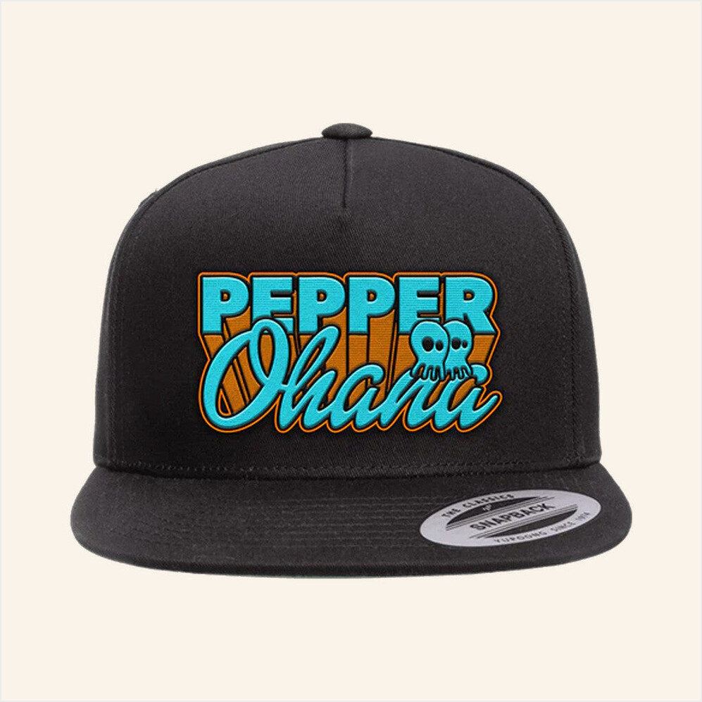 Pepperlive Merch Ohana Snapback Hat Gift Ideas For Boyfriend Birthday Gifts For Friends-1