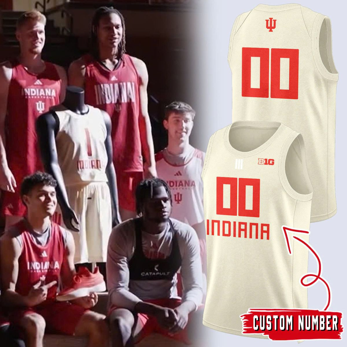 Personalize Limited Edition Fear Of God X Indiana Basketball Jersey Custom Name Number Basketball Gifts For Men-1