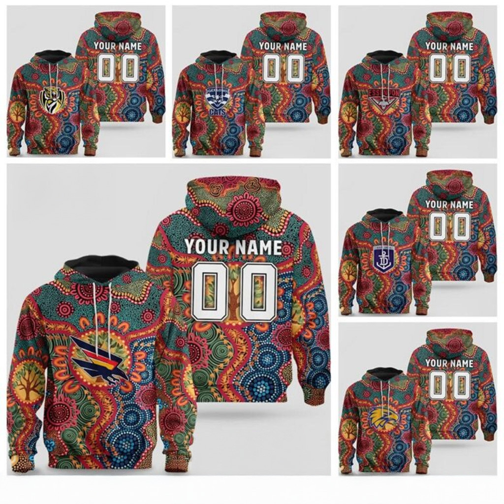 Personalized AFL All Team Naidoc Week Hoodie AFL Merch Gift Ideas For Husband-1