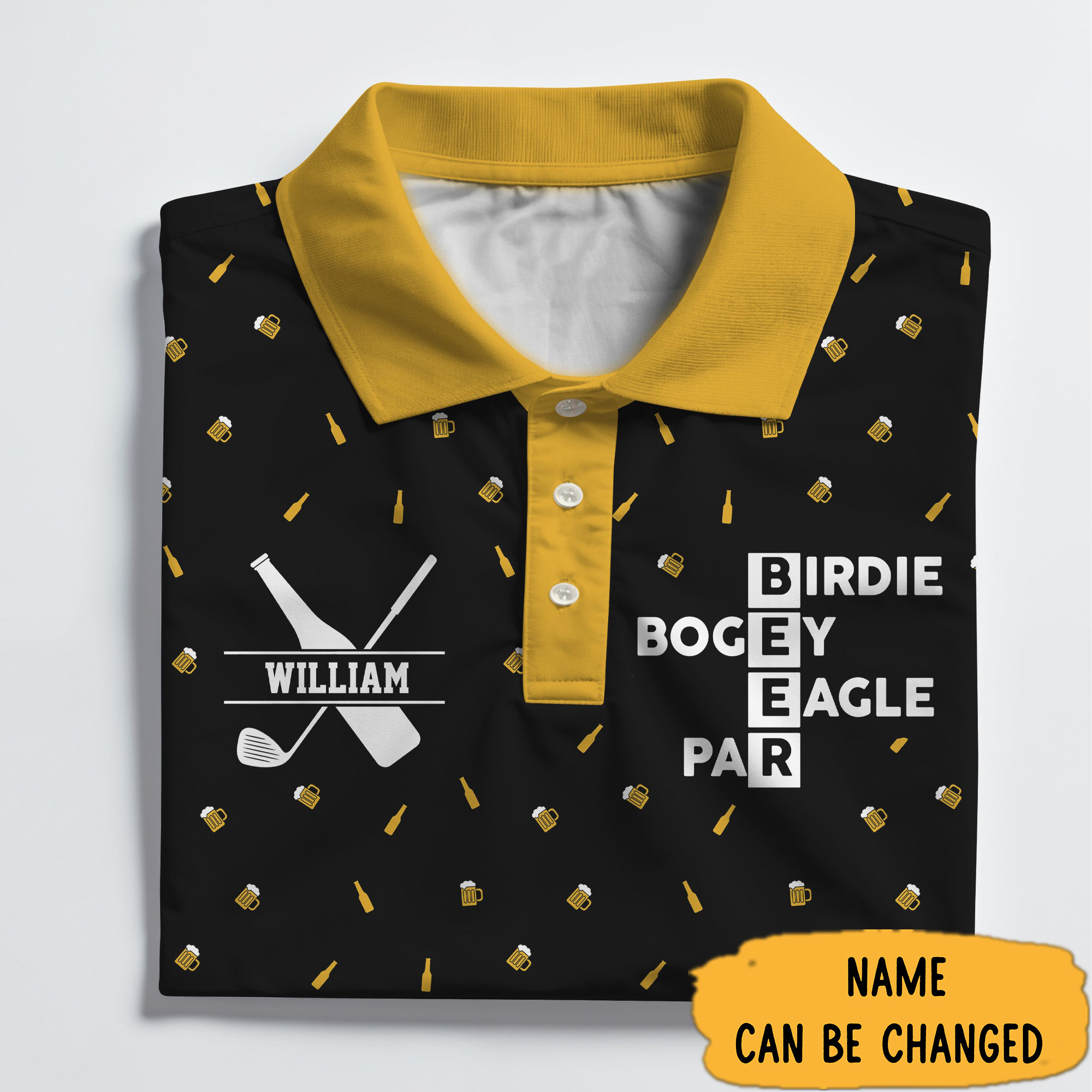 Personalized BEER Birdie Bogey Eagle Par Polo Shirt Gifts For Golfers Who Have Everything-1