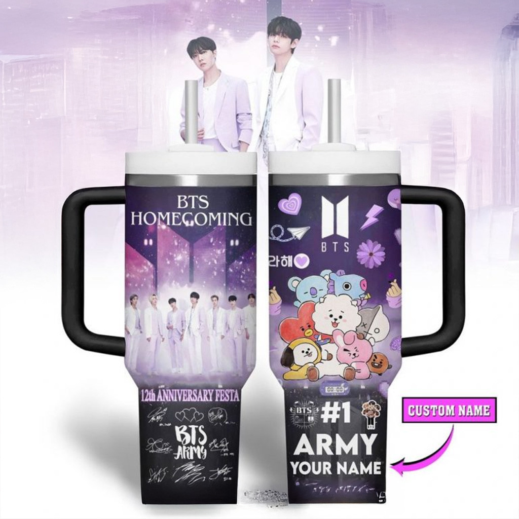 Personalized BTS 12th Anniversary Festa 2025 Stanley Tumbler BTS Merch Fans Gifts-1