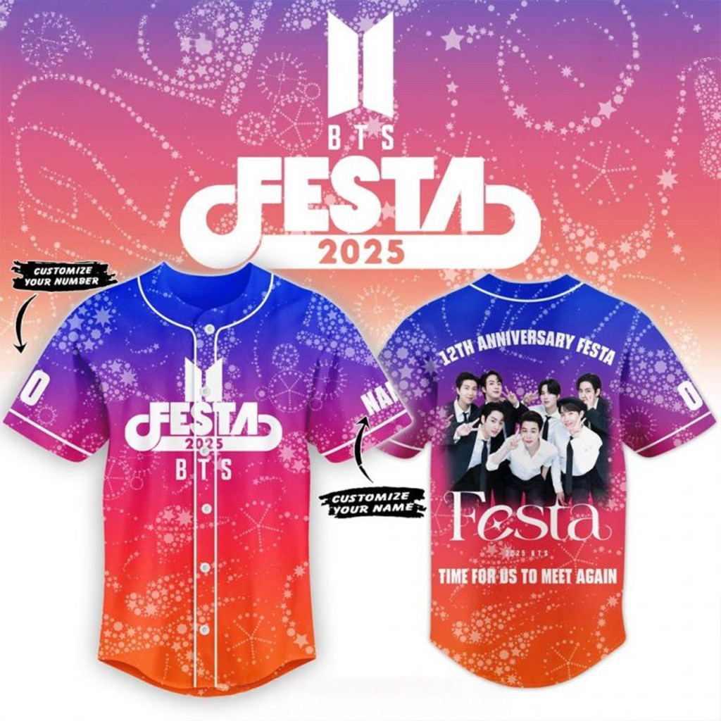 Personalized BTS Festa 2025 Special Edition Concert Jersey BTS Merch Gifts For Fans-1