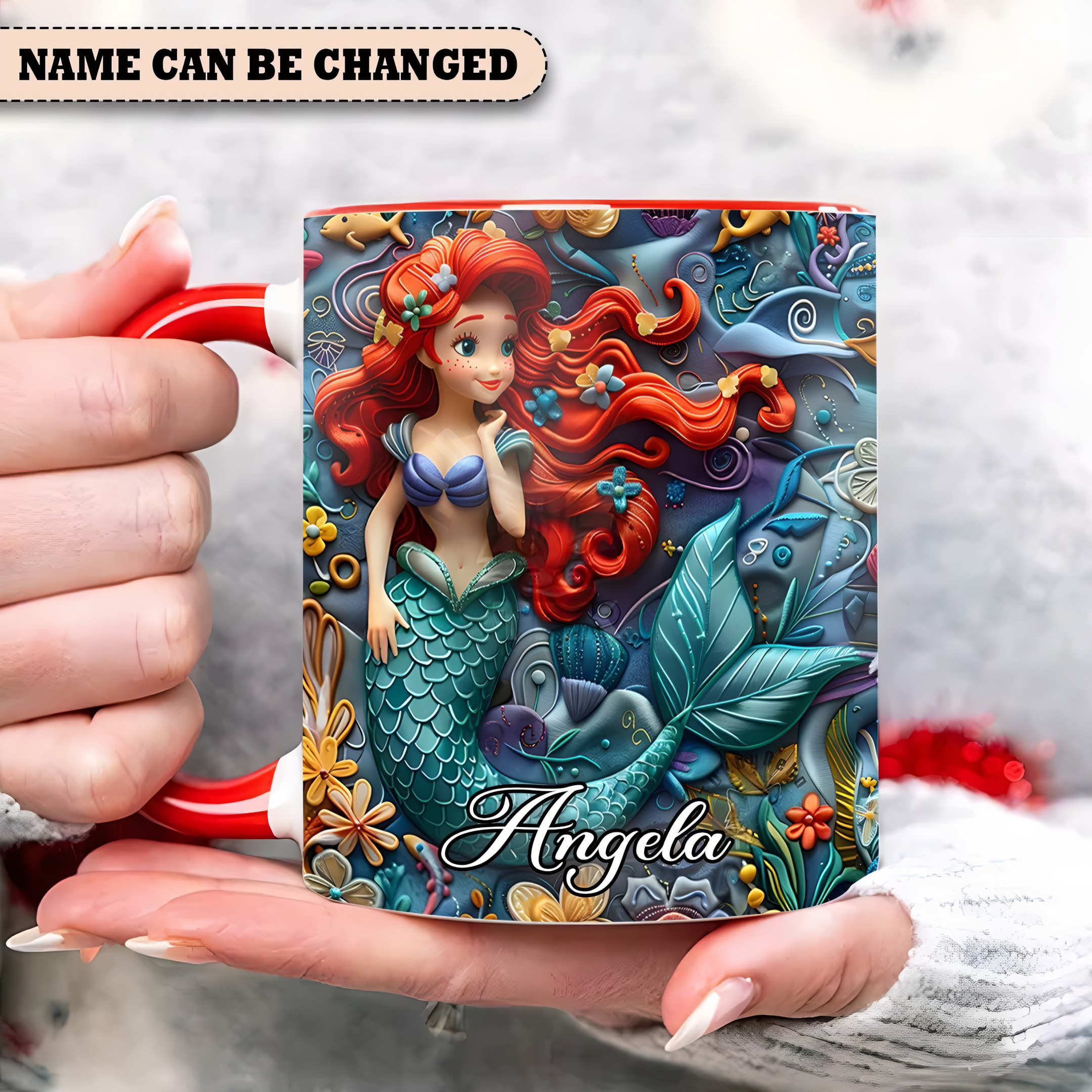 Personalized Beautiful Princess MM Accent Mug Ideas For Mother' Day Gifts-1