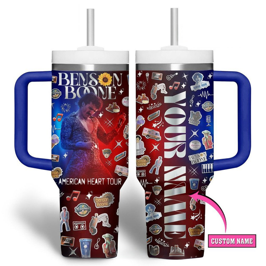 Personalized Benson Boone American Heart Tour 2025 Stanley Tumbler Gifts For Father-1