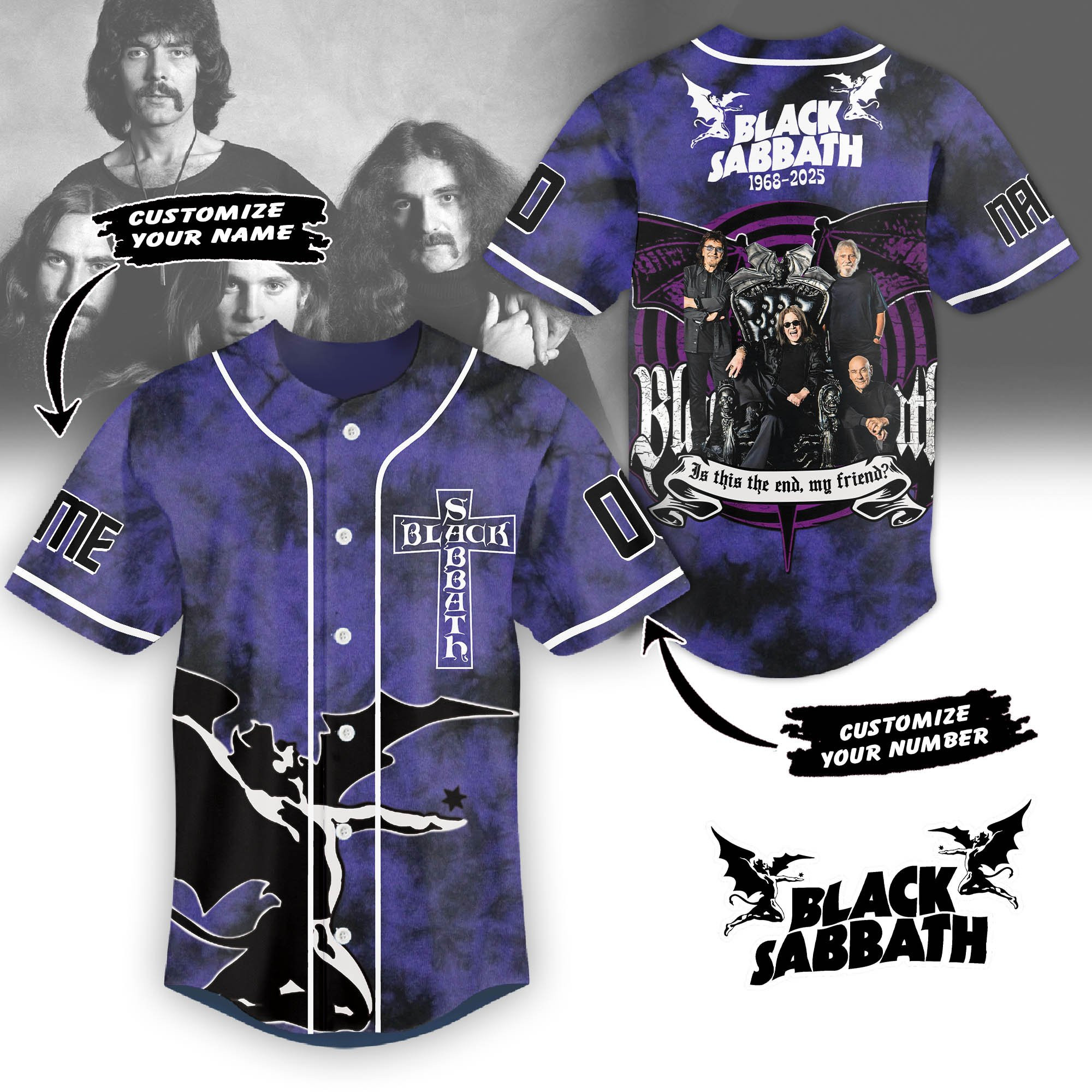 Personalized Black Sabbath Music Baseball Jersey For Fan Fan Merch Gifts For Dad-1