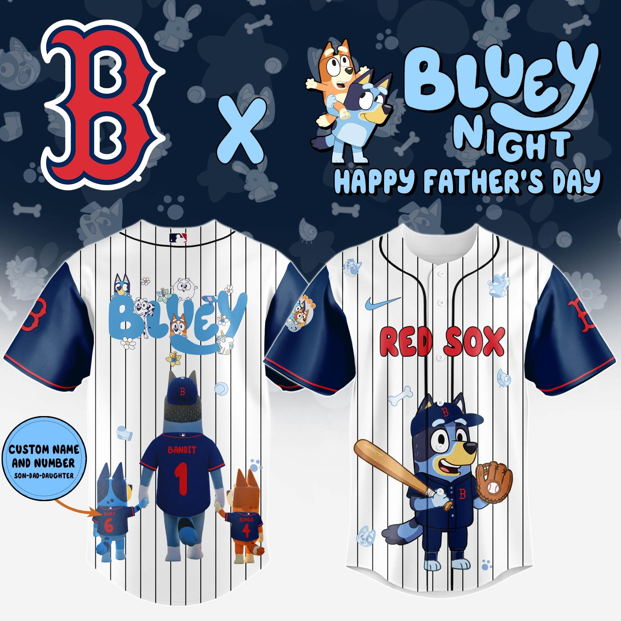 Personalized Boston Red Sox Happy Father's Day Limited Edition Jersey 2025 Boston Red Sox Merch-1