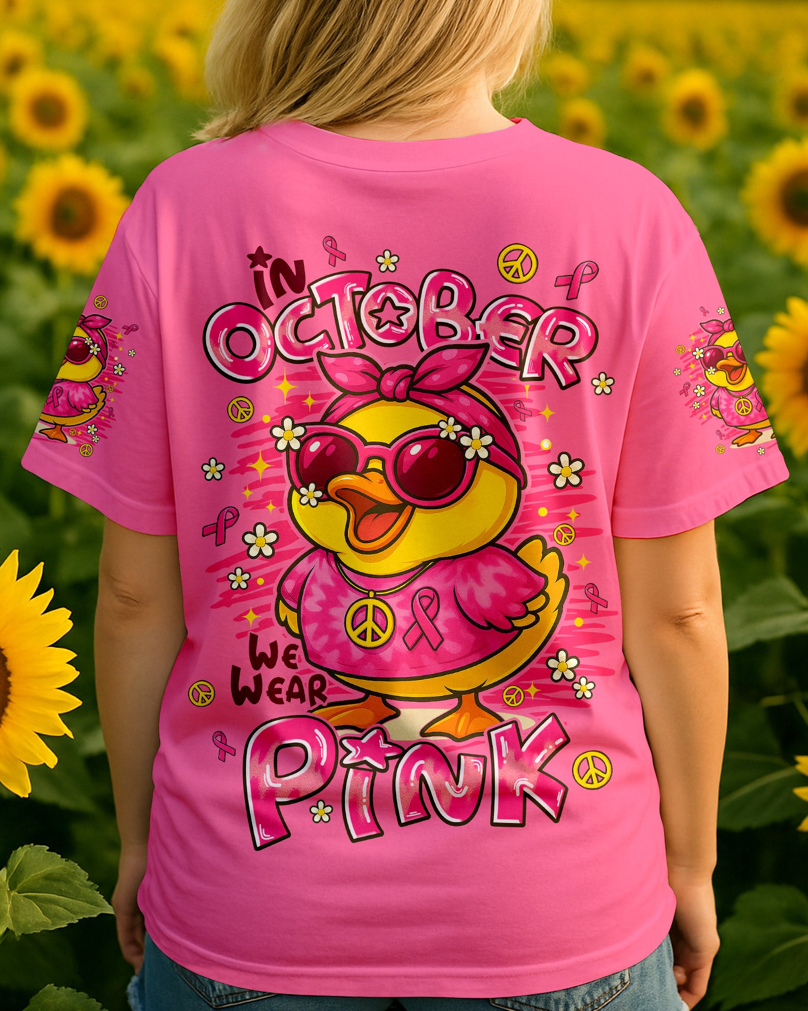 Personalized Breast Cancer 3D All Over Printed Tshirt_1-1