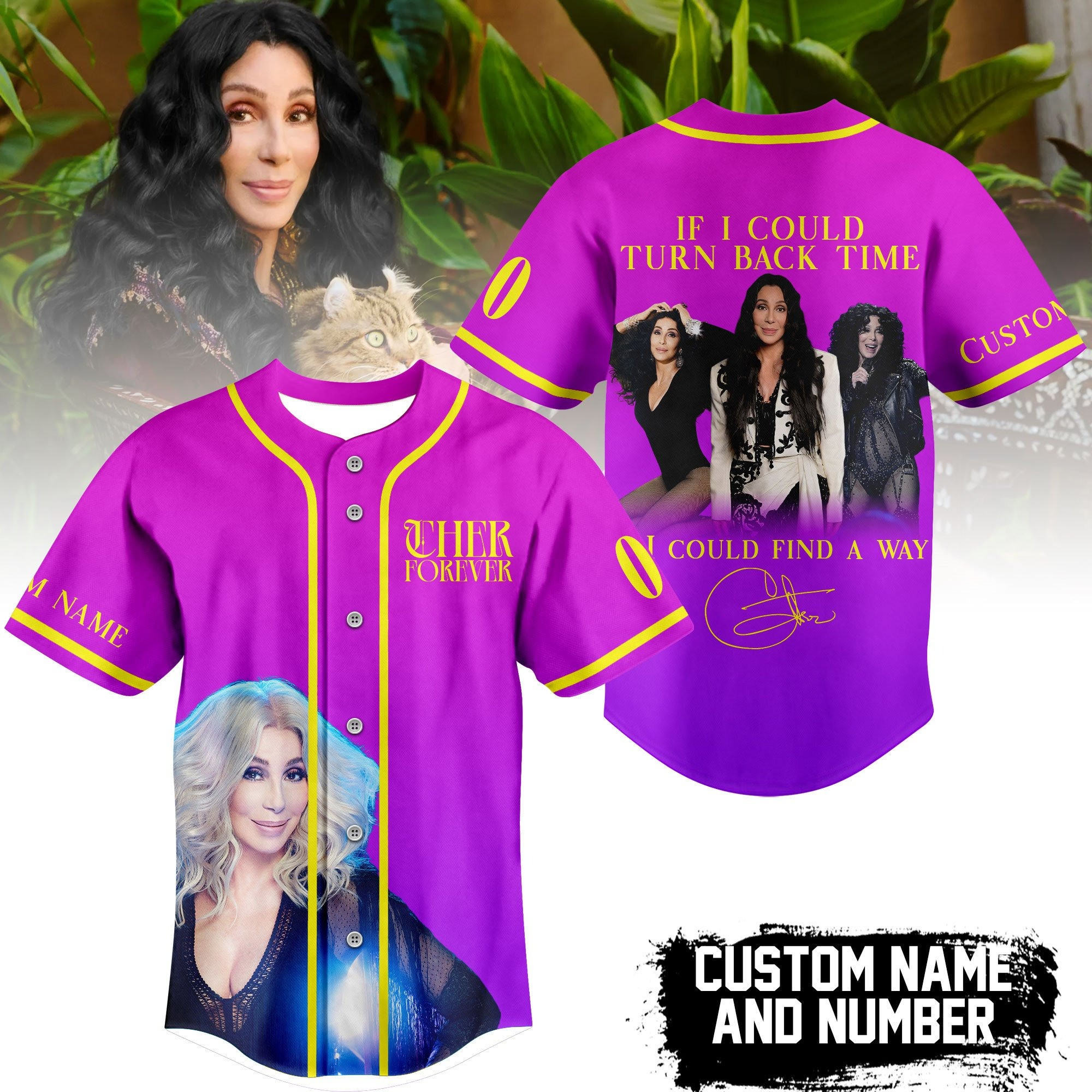 Personalized Cher Music Baseball Jersey Cher Merch Best Gifts For Music Lovers-1