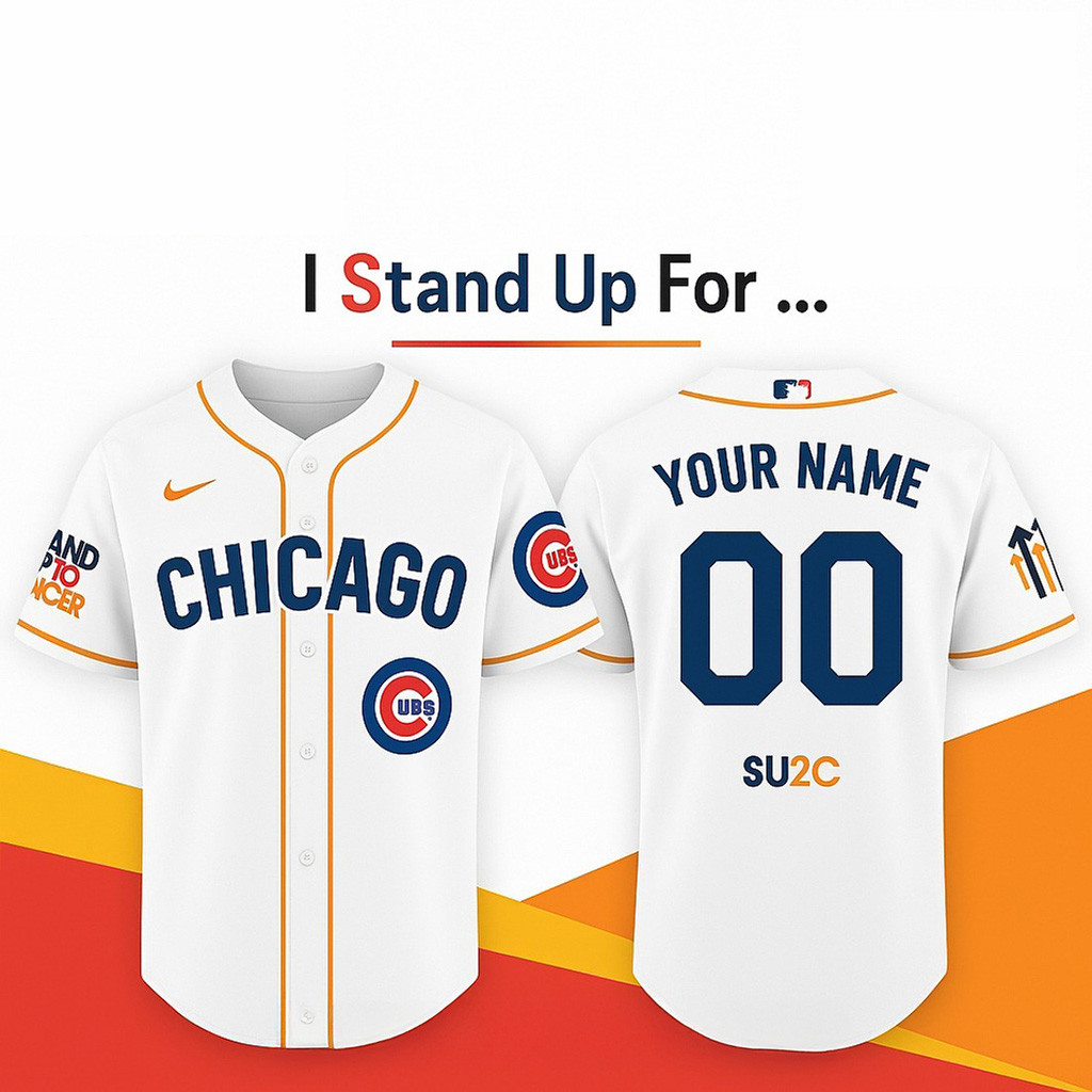 Personalized Chicago Cubs X Stand Up To Cancer 2025 Baseball Jersey Chicago Cubs Merch-1
