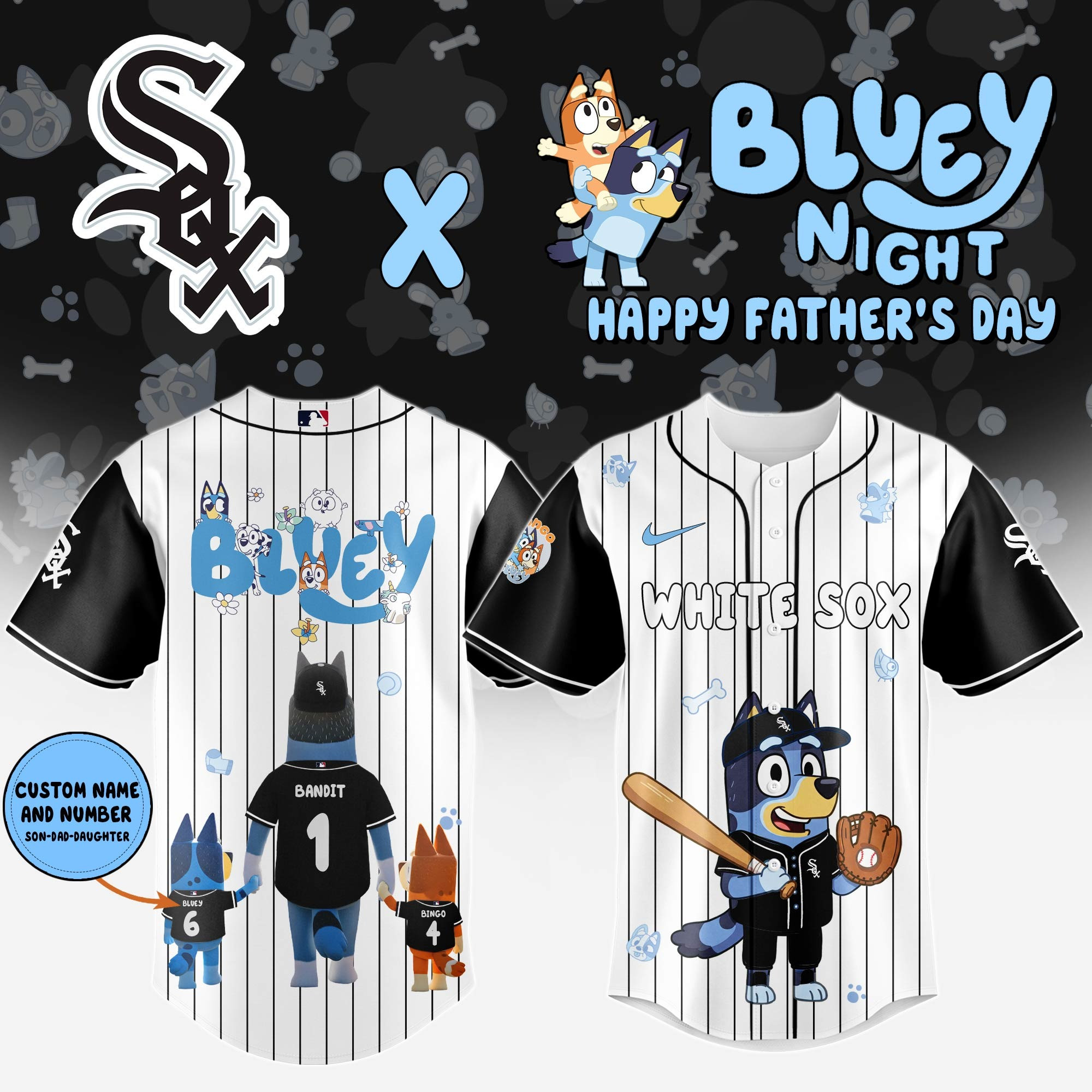 Personalized Chicago White Sox Happy Father's Day Limited Edition Jersey Chicago White Sox Merch-1