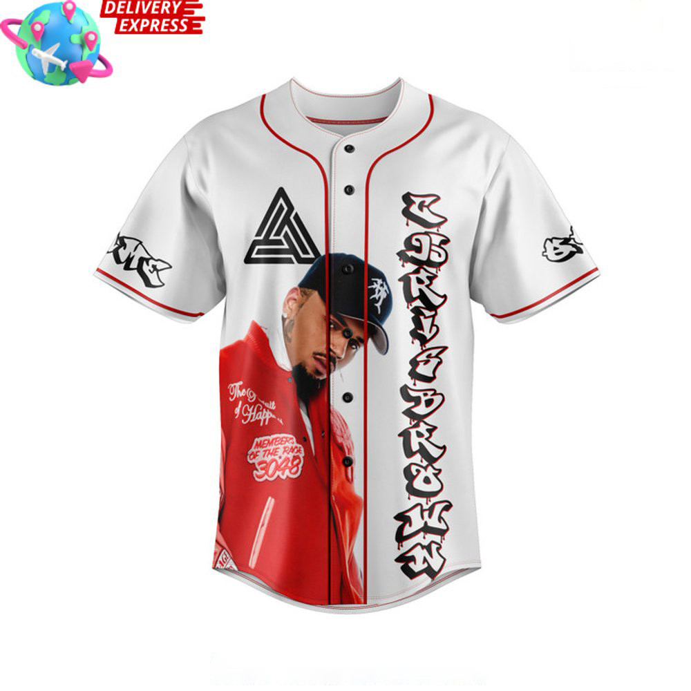 Personalized Chris Brown Merch Chris Brown Forever Baseball Jersey Funny Father's Day Gifts-1