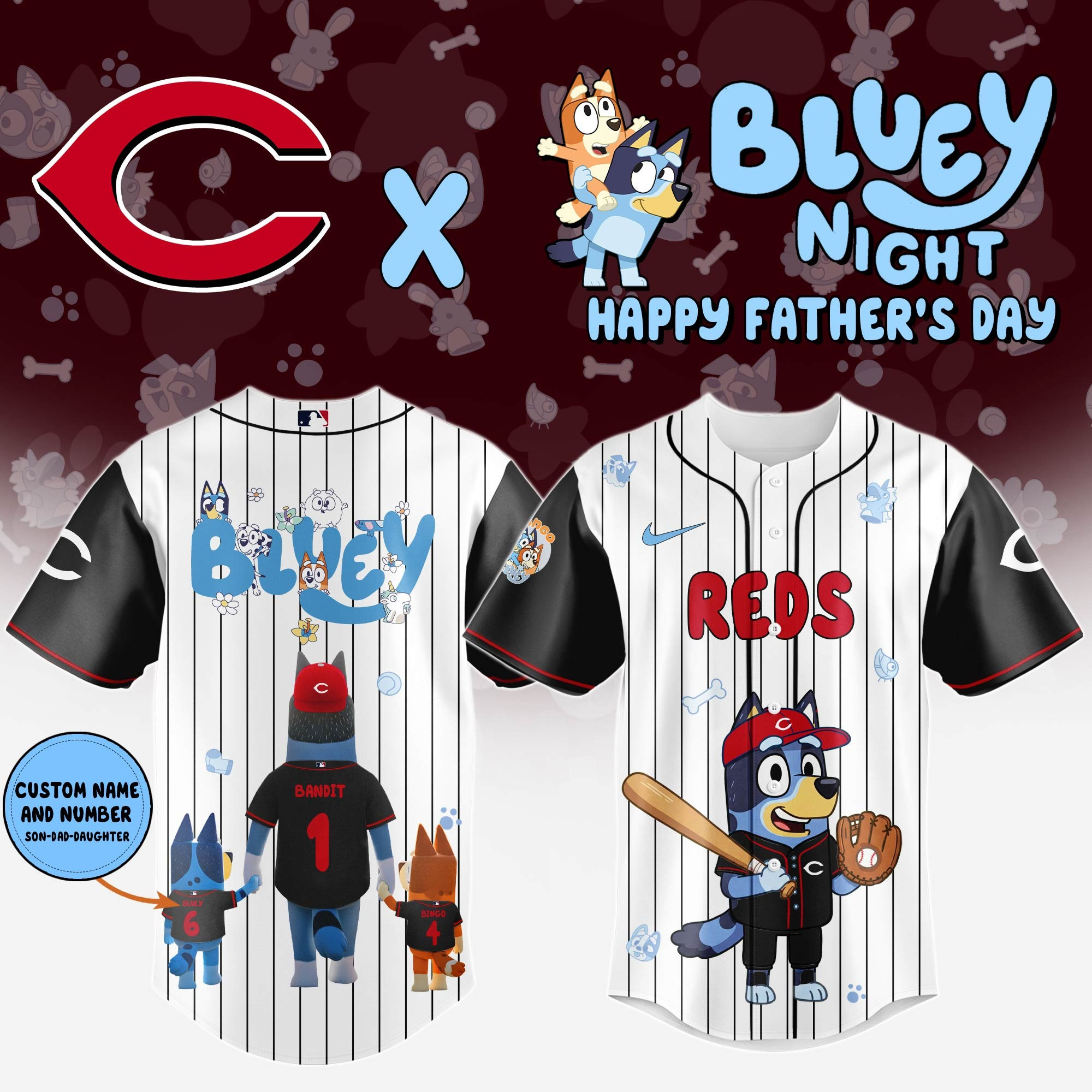 Personalized Cincinnati Reds Happy Father's Day Limited Edition Jersey 2025 Cincinnati Reds Merch-1