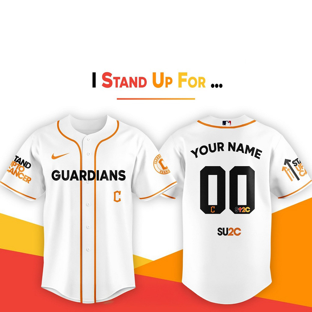 Personalized Cleveland Guardians X Stand Up To Cancer 2025 Baseball Jersey Guardians Merch-1