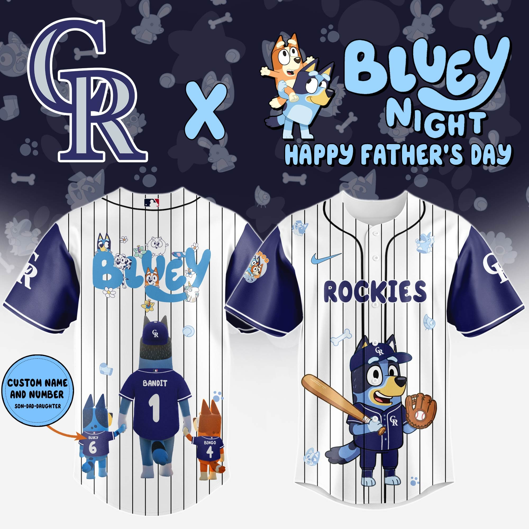 Personalized Colorado Rockies Happy Father's Day 2025 Jersey Colorado Rockies Merch-1
