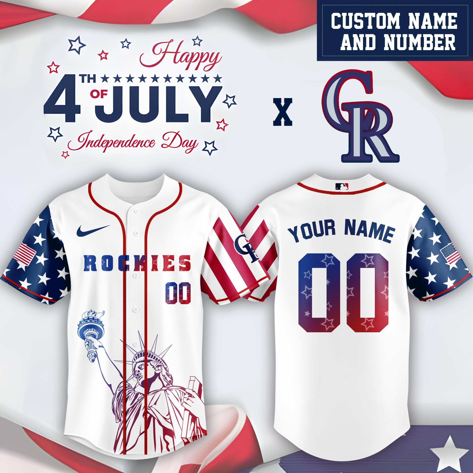 Personalized Colorado Rockies Special Independence Day Jersey Colorado Rockies Merch-1