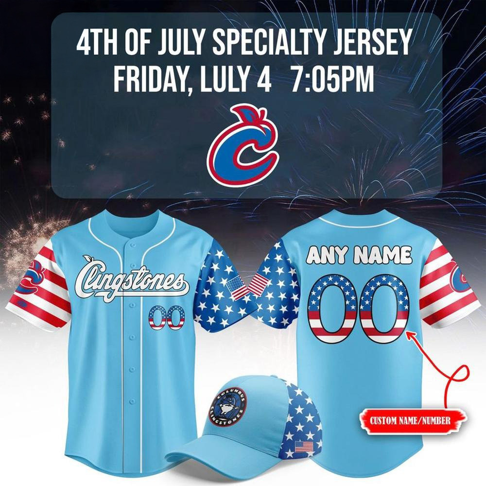 Personalized Columbus Clingstones 4Th Of July Limited Edition Baseball Jersey Gifts For Fans-1