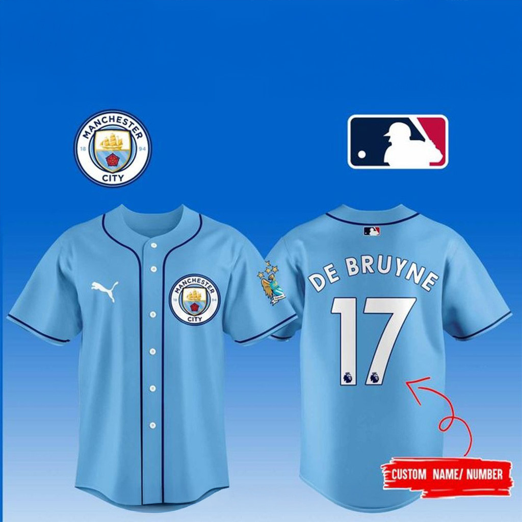 Personalized Custom Manchester City FC x MLB Club World Cup 2025 Baseball Jersey MLB Merch-1