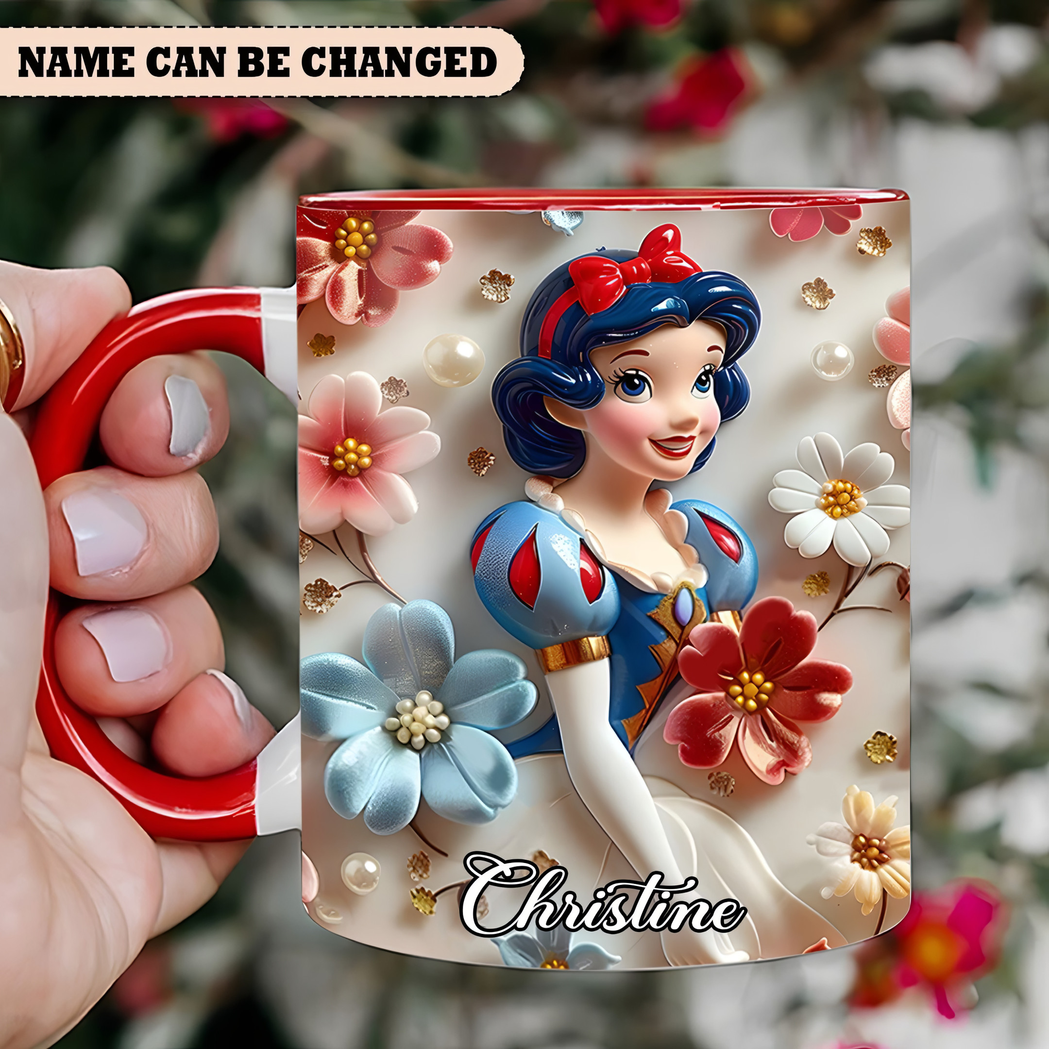 Personalized DN Beautiful Princess Accent Mug Mother's In Law Gifts Mom's Day-1