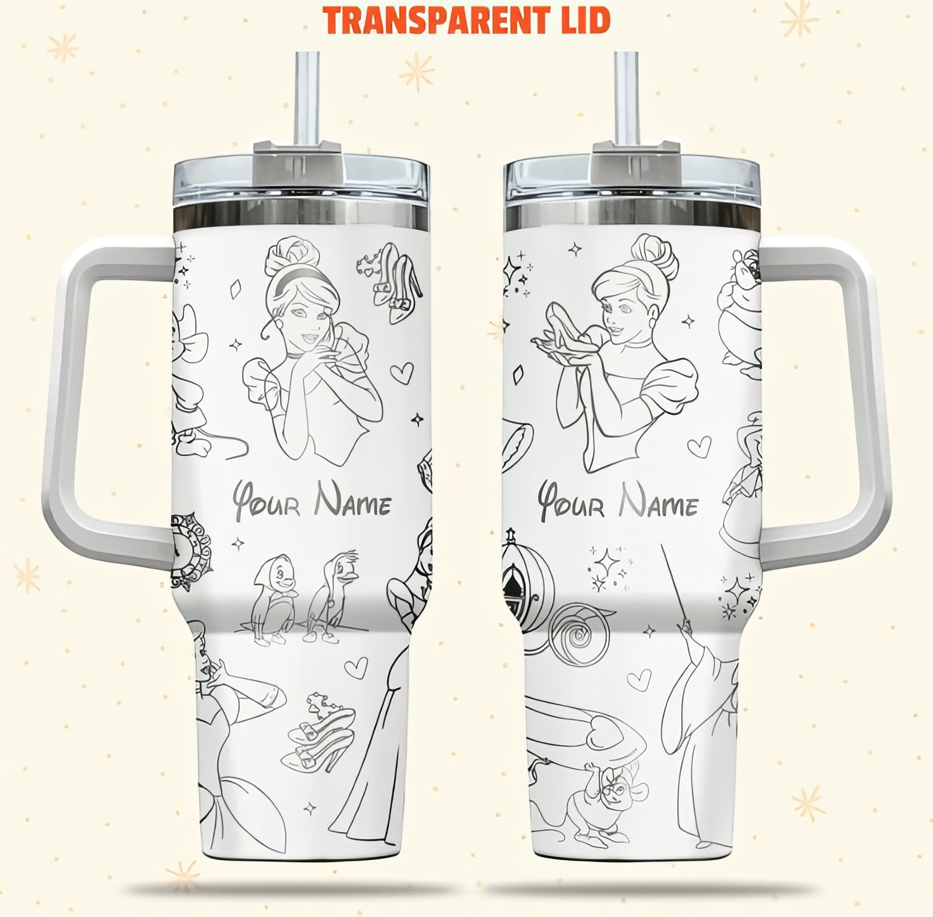 Personalized DN Princess Tumbler Cute Tumbler Awesome Birthday Gift Ideas-1