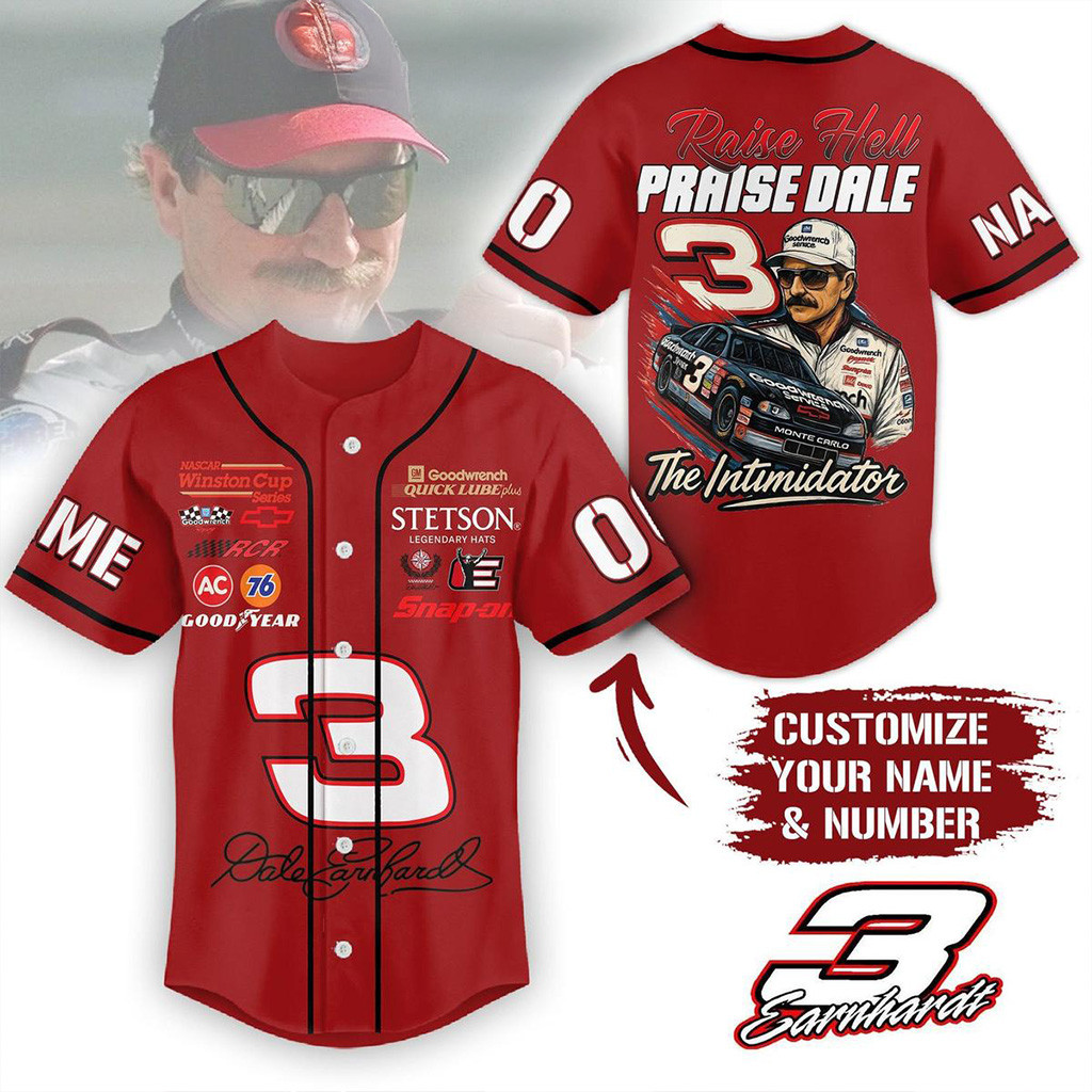 Personalized Dale Earnhardt The Intimidator 2025 Jersey Fan Merch Gifts For Dad-1