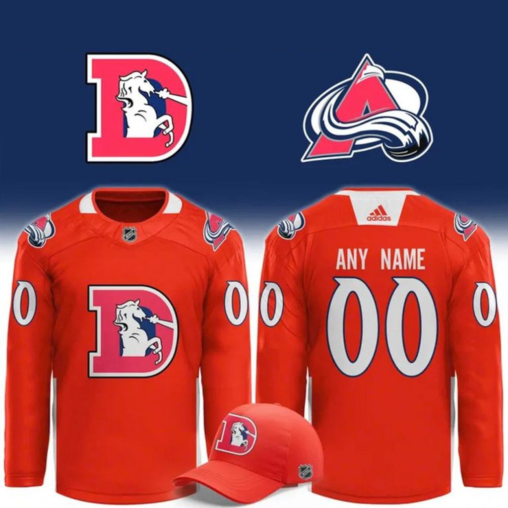 Personalized Denver Broncos x Colorado Avalanche Special Hockey Jersey Denver Broncos Merch-1