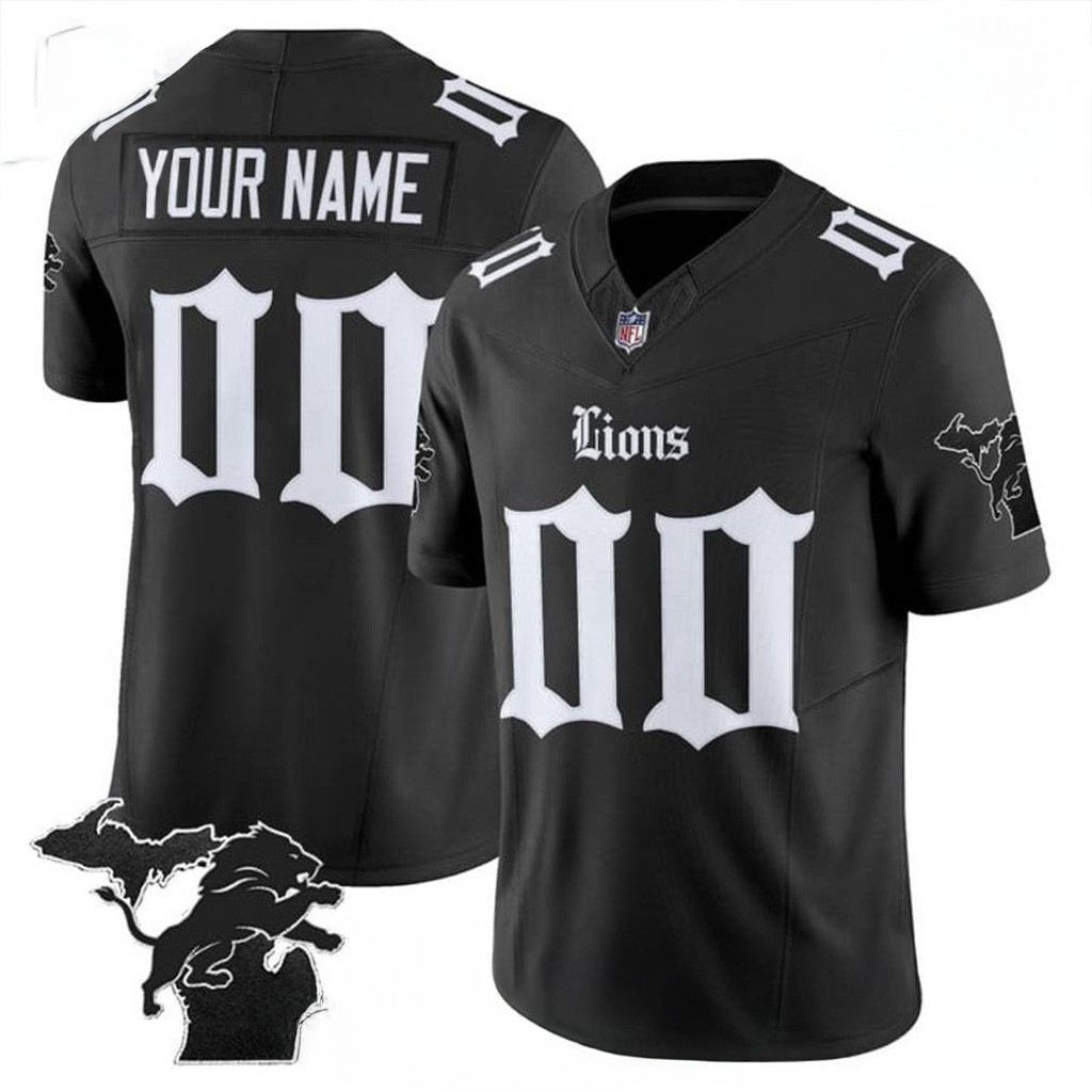 Personalized Detroit Lions Gothic Motor Grit Special Design Football Jersey Detroit Lions Merch-1