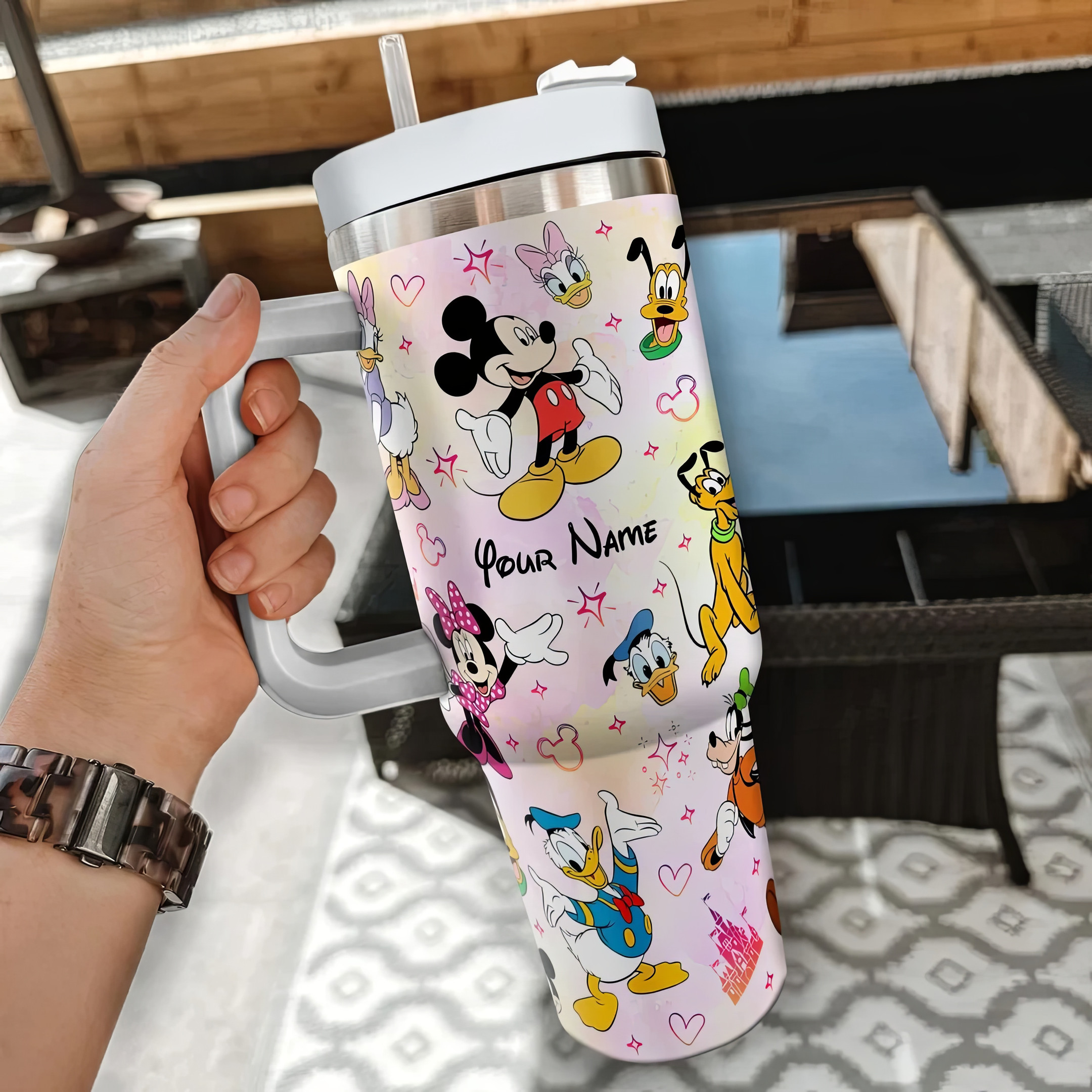 Personalized Disney Friends Tumbler Cute Tumbler Gifts For Disney Fans-1