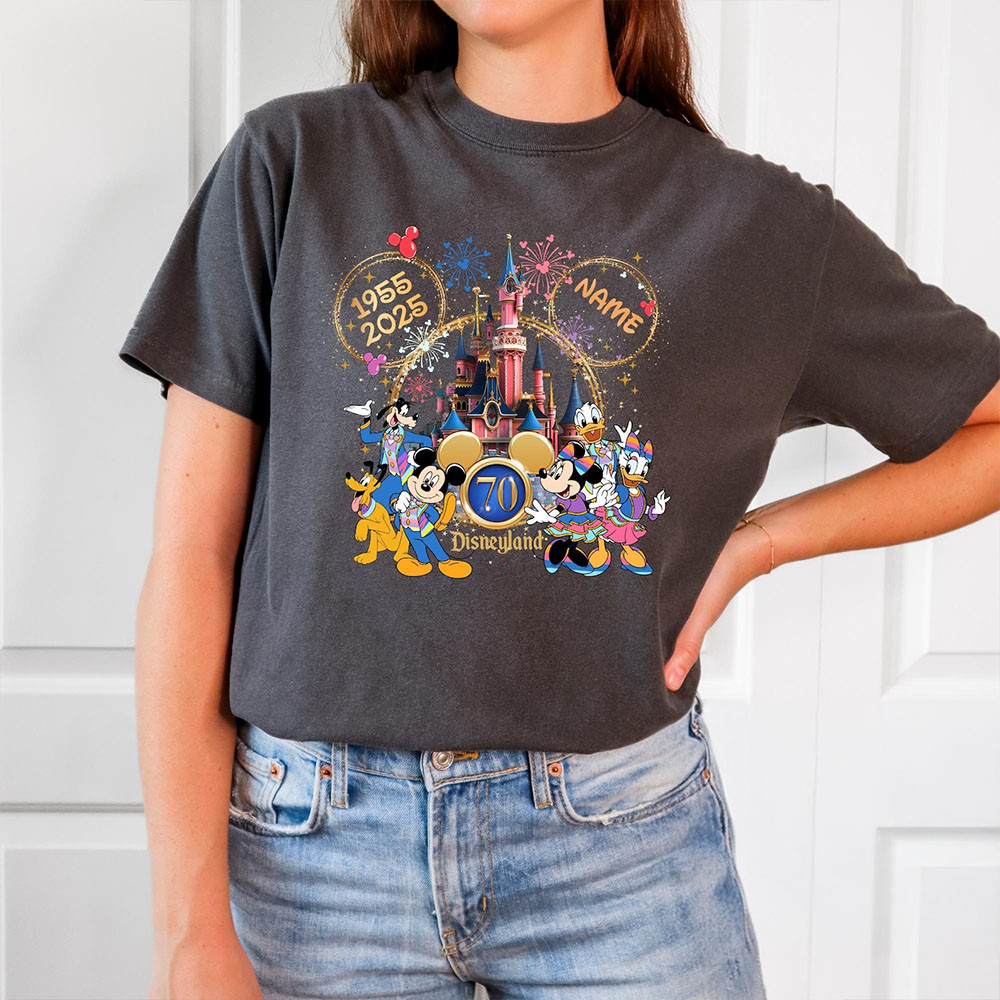 Personalized Disneyland 70th Anniversary Shirt Disneyland 70th Anniversary Merch Gifts For Fans-1 Personalized Disneyland 70th Anniversary Shirt Disneyland 70th Anniversary Merch Gifts For Fans-1