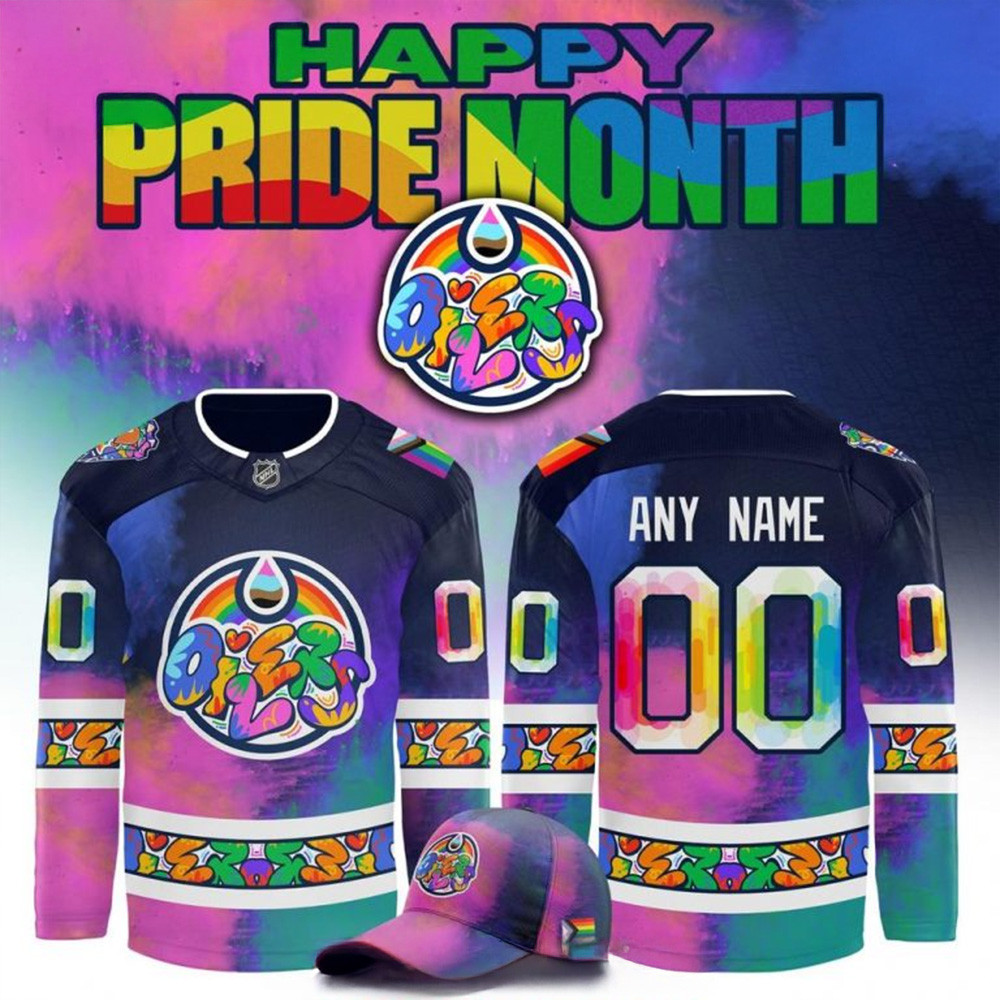 Personalized Edmonton Oilers 2025 Pride Month NHL Jersey Edmonton Oilers Merch For Fans-1