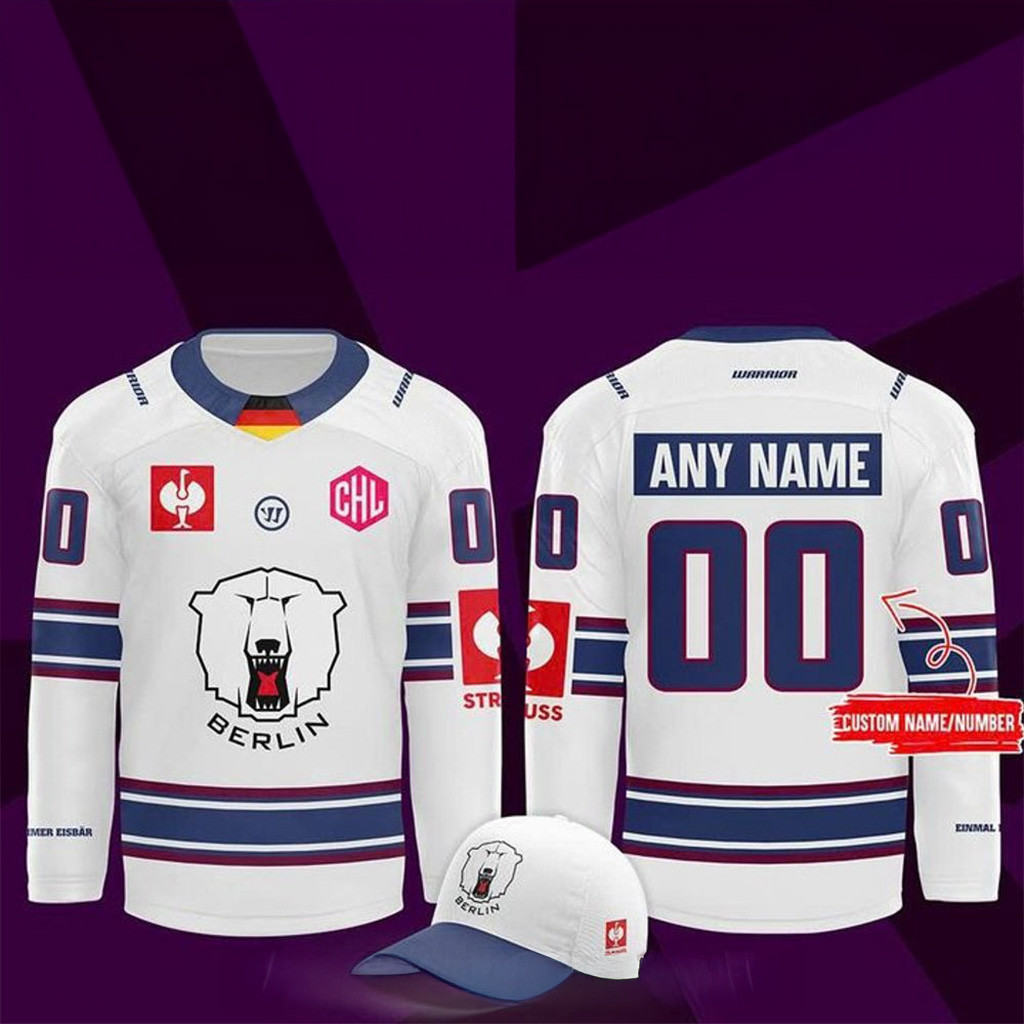 Personalized Eisbaren Berlin Saison 2025 2026 Away Hockey Jersey Best Gifts For Hockey Fans-1