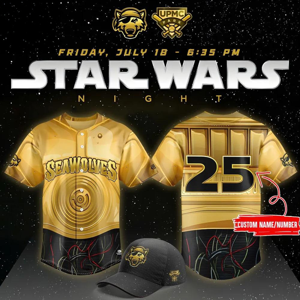 Personalized Erie Seawolves X Star Wars Limited Edition Baseball Jersey Baseball Enthusiast Gifts-1