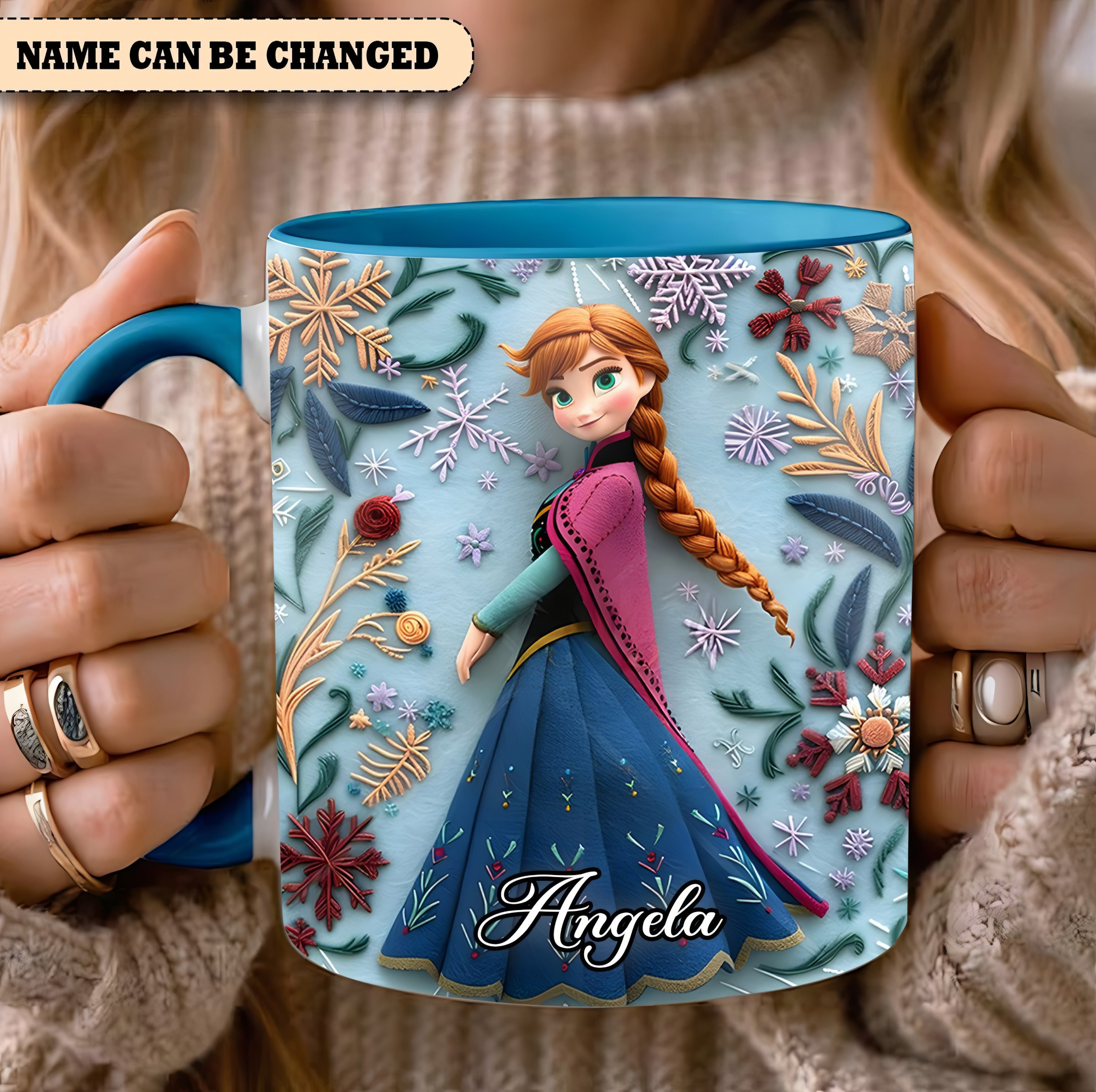 Personalized Fairytale Magical Princess Accent Mug Mother's Day Gifts For Wife-1