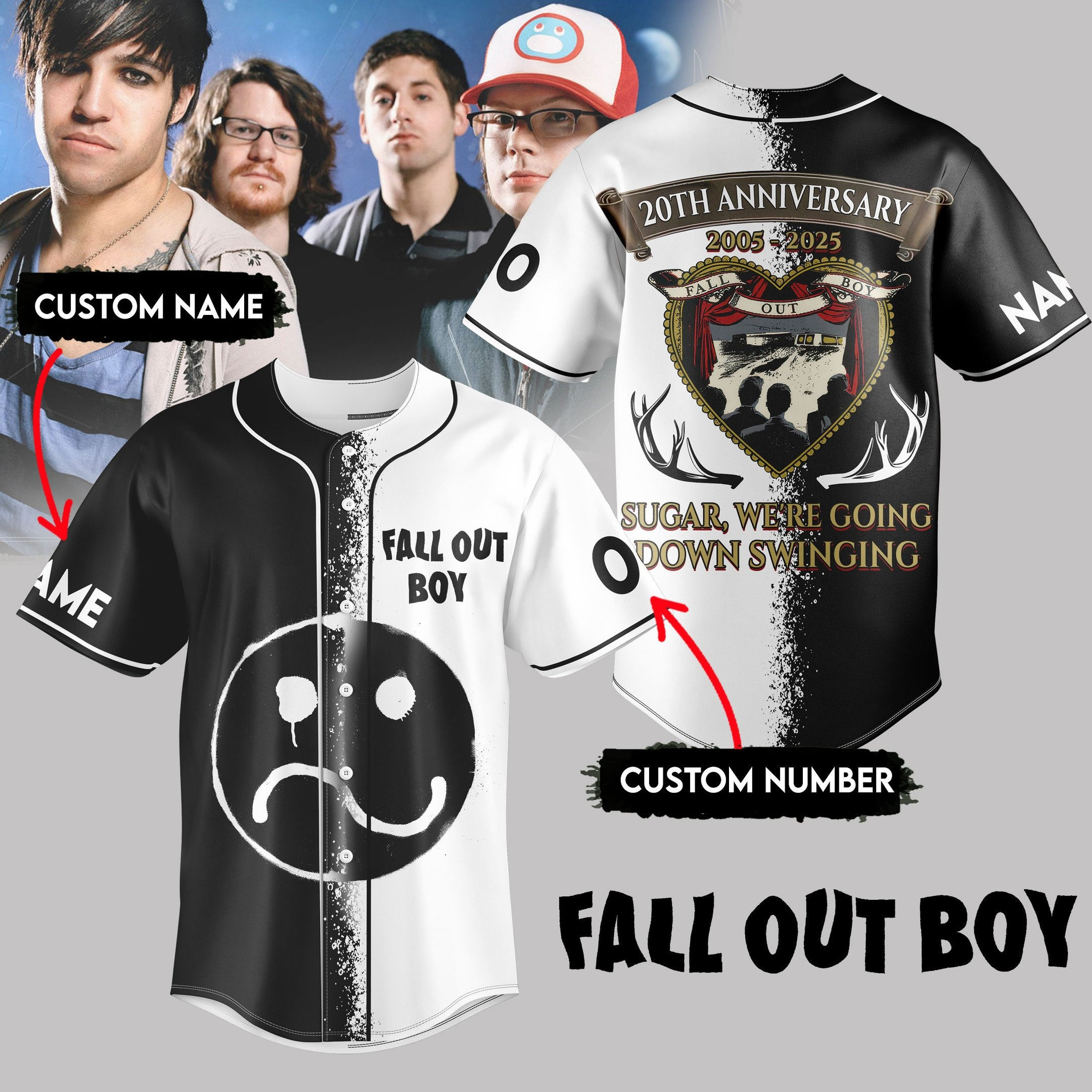 Personalized Fall Out Boy Music Baseball Jersey Fall Out Boy Merch Gift Ideas For Music Lovers-1 Personalized Fall Out Boy Music Baseball Jersey Fall Out Boy Merch Gift Ideas For Music Lovers-1