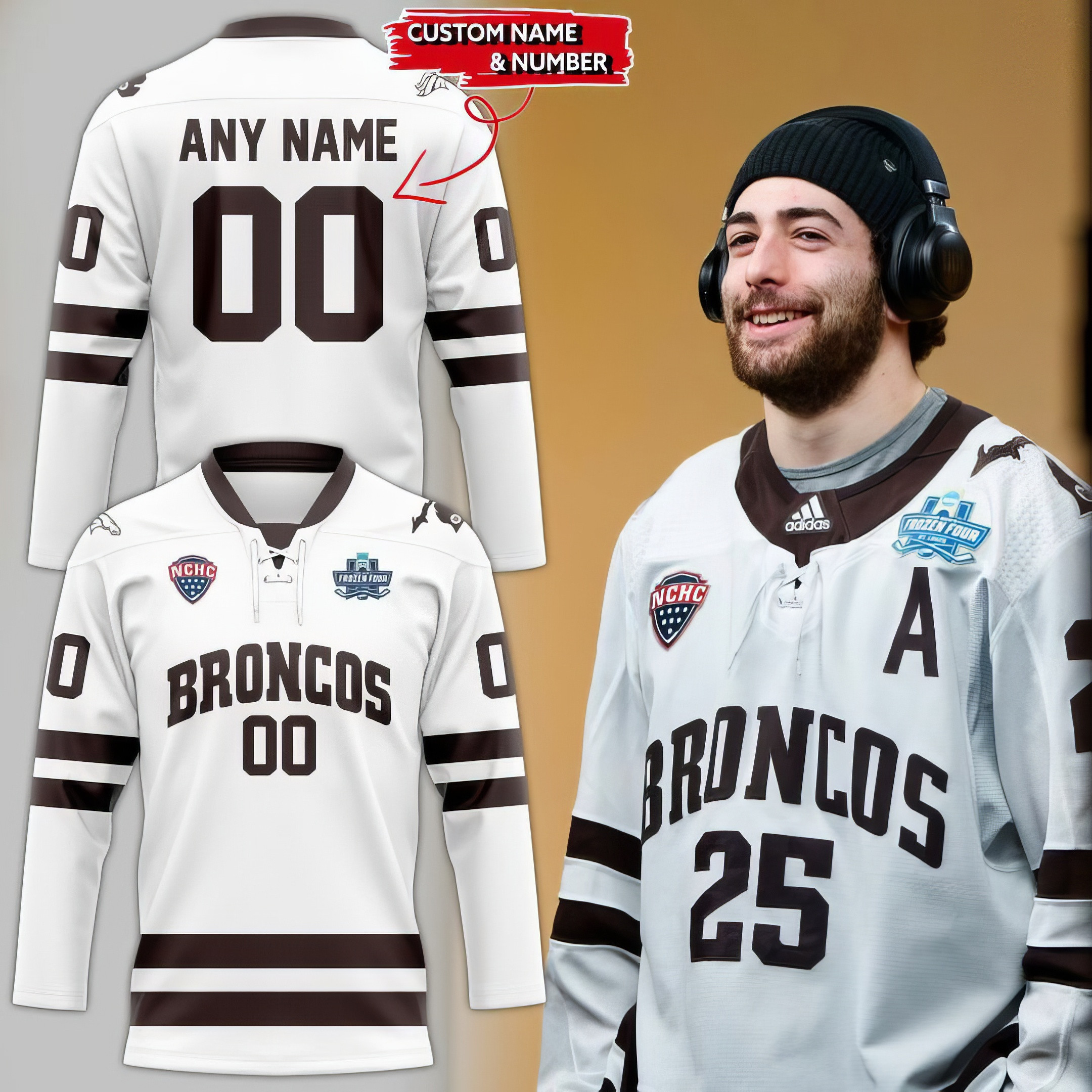 Personalized Final Four WMB Uniform Hockey Jersey Gifts For Husband-1