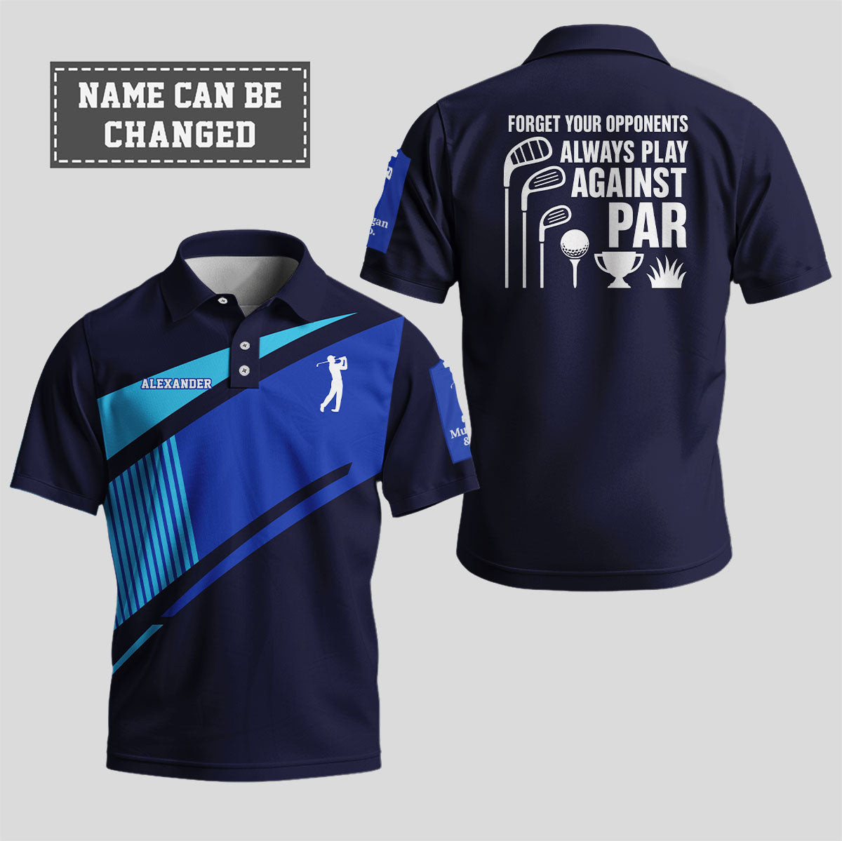 Personalized Forget Your Opponents Always Play Against Par Polo Shirt Golfer Gifts For Him-1
