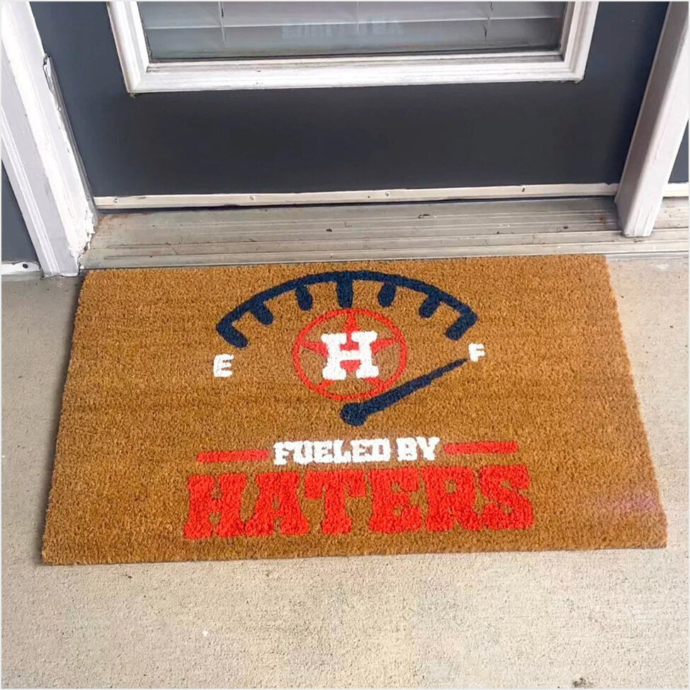 Personalized Fueled By Haters Football Doormat Best Welcome Mats Gifts For Football Lovers-1