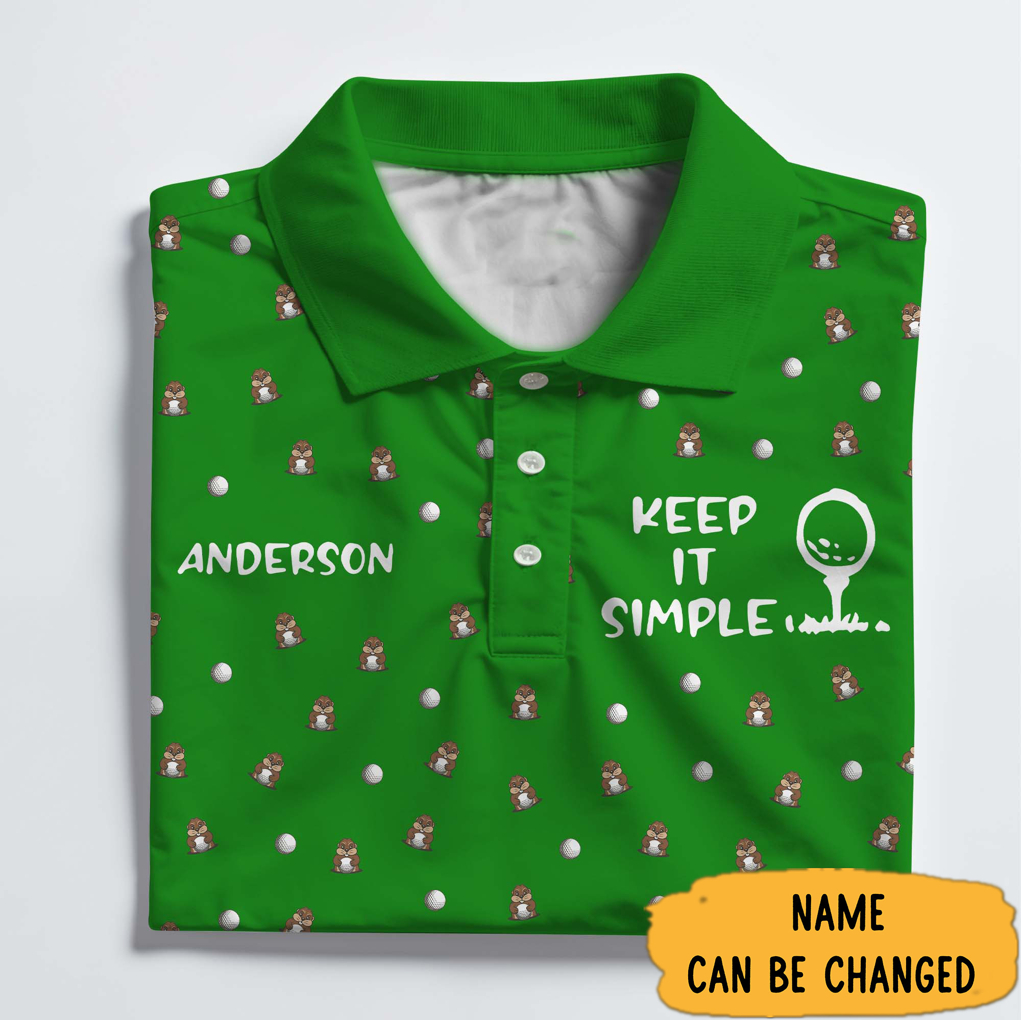 Personalized Golf Keep It Simple Polo Shirt Golf Presents For Dad-1