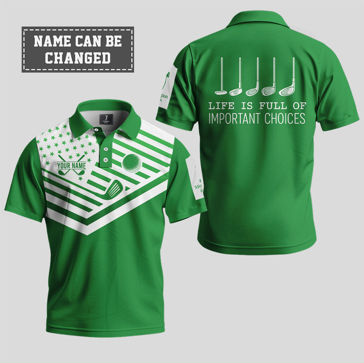 Personalized Golf Life is Full of Important Choices Polo Shirt Gifts For Men Who Love Golf-1