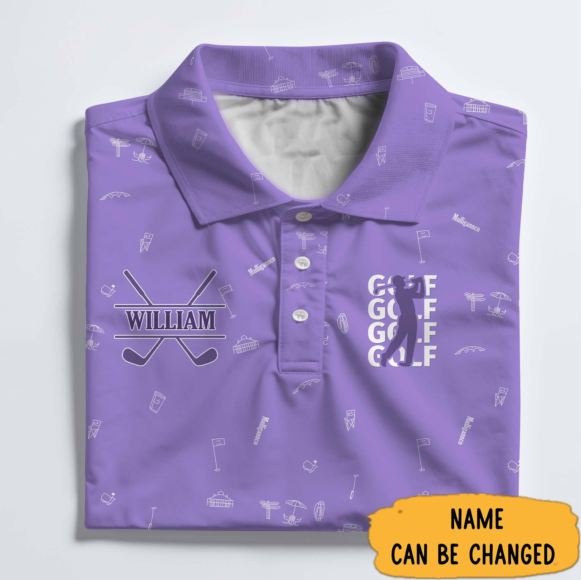 Personalized Golf Polo Shirt Gift For Golfer Dad-1