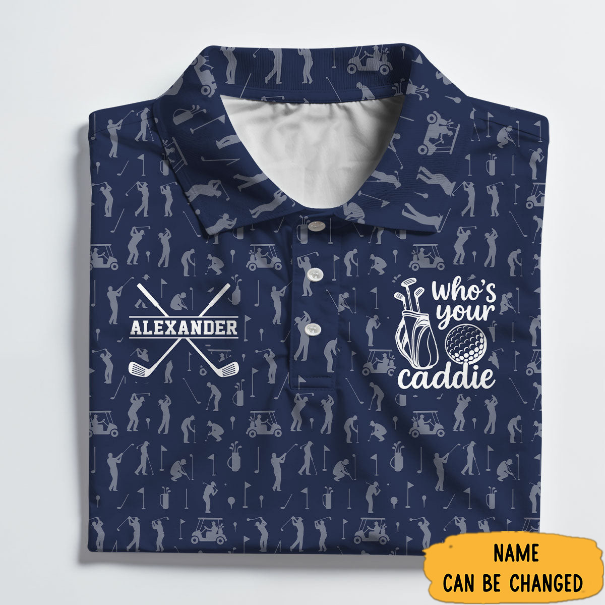 Personalized Golf Who Your Caddie Polo Shirt Best Golf Presents For Dad-1