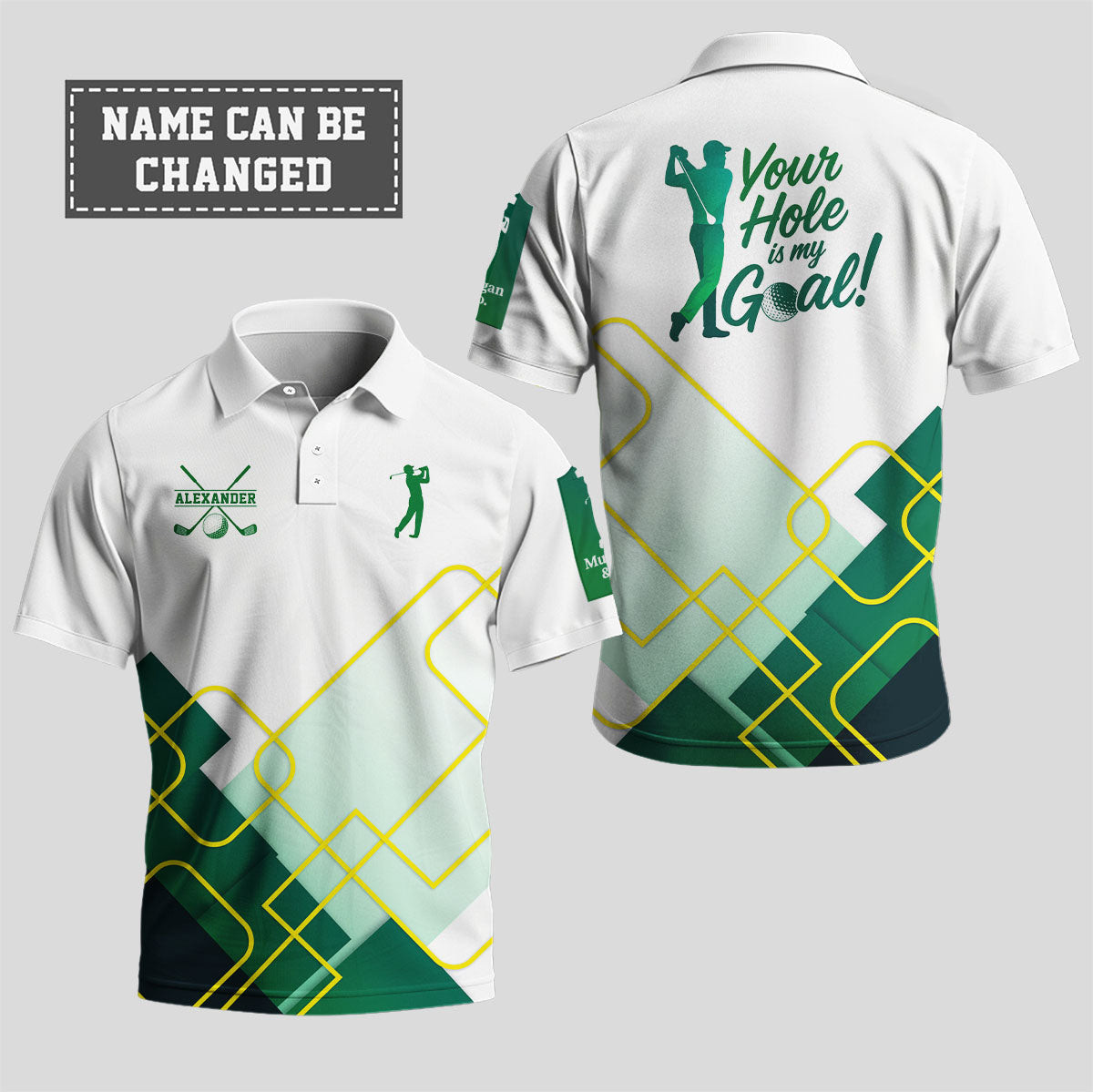 Personalized Golf Your Hole In My Goal Polo Shirt Good Golf Presents For Dad-1