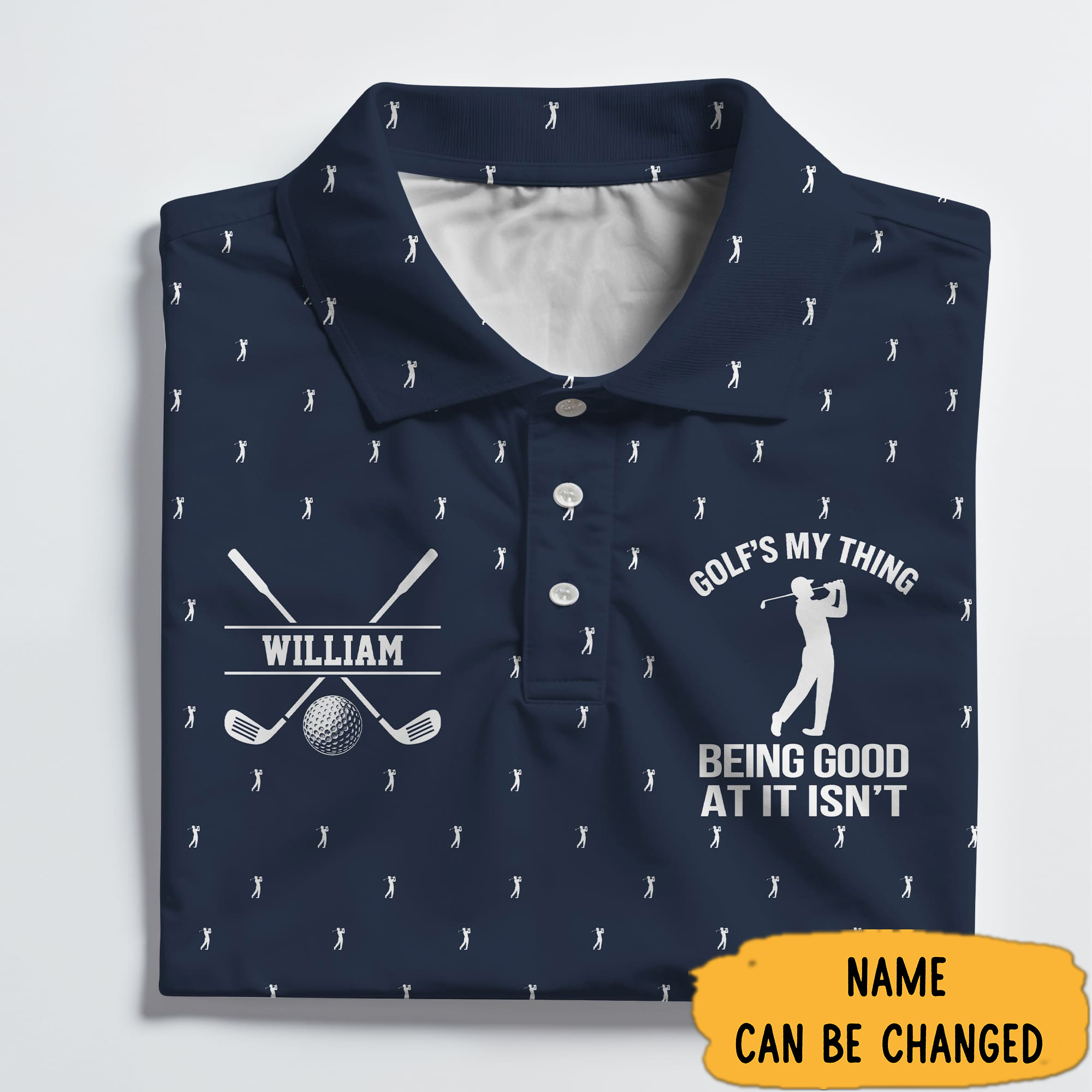 Personalized Golf's My Thing Being Good At It Isn't Polo Shirt Fun Gifts For Golfers-1