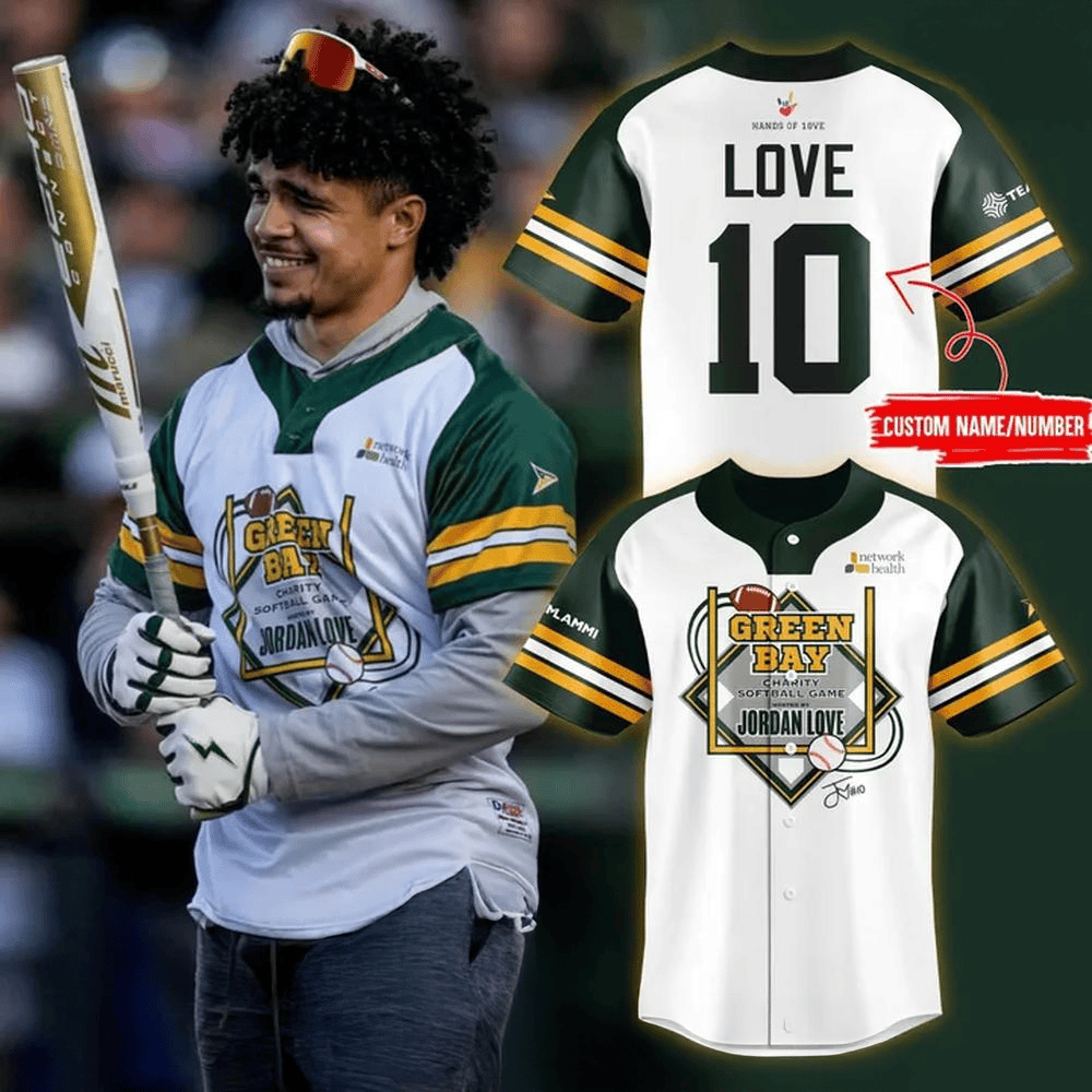 Personalized Green Bay Packers x Jordan Love 2025 White Jersey Father's Day Presents For Son-1