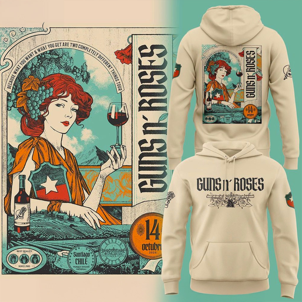 Personalized Guns N Roses To Santiago Family 2025 Hoodie Guns N Roses Merch Fans Gifts-1