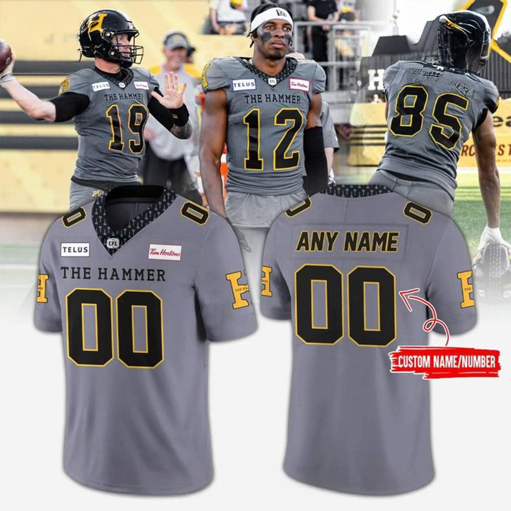 Personalized Hamilton Tiger Cats Special New Grey Football Jersey Gifts For Dad-1