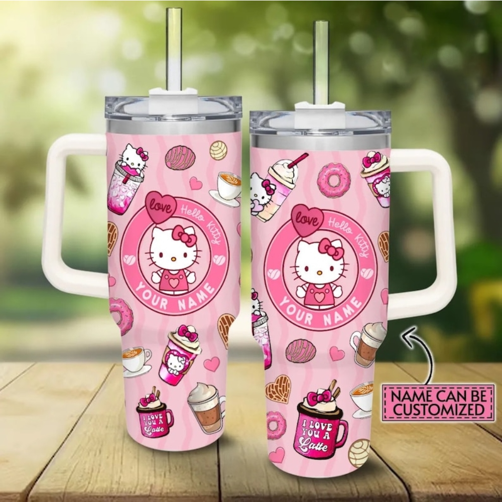 Personalized Hello Kitty Tumbler Cute Gifts For Girlfriend-1