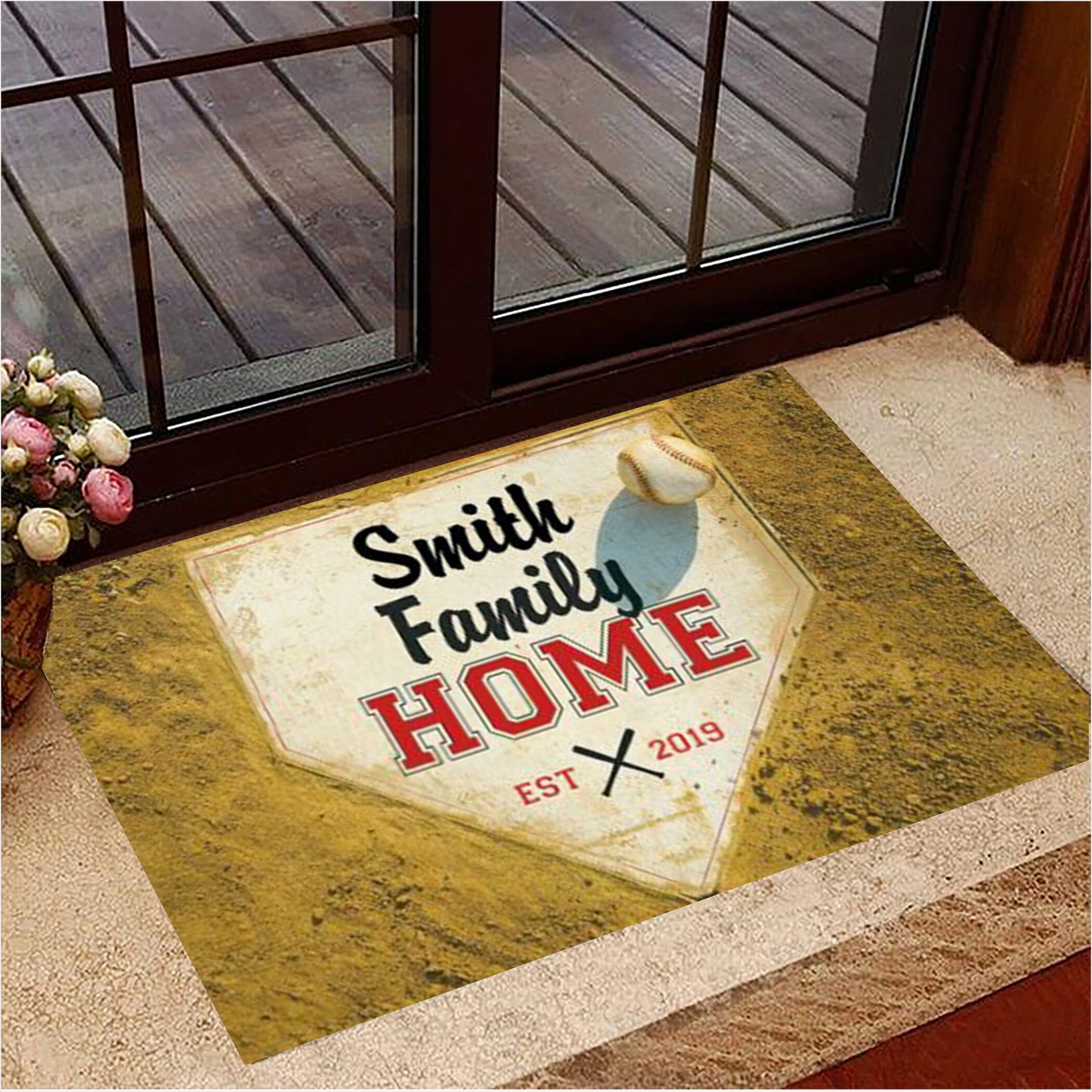 Personalized Home Plate Doormat Customized Baseball Home Plate Doormat Gifts For Best Friend-1 Personalized Home Plate Doormat Customized Baseball Home Plate Doormat Gifts For Best Friend-1